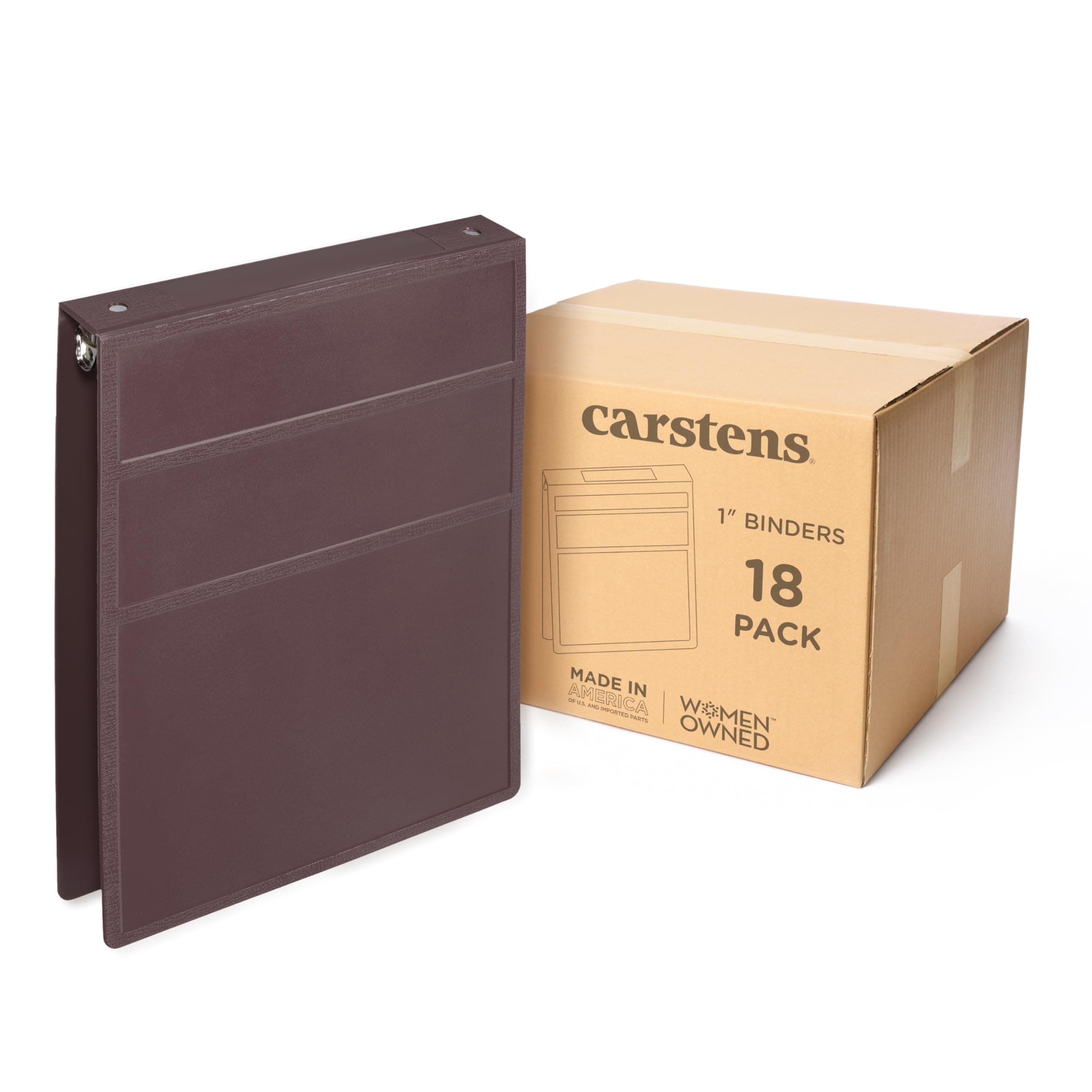Carstens 1-Inch Heavy Duty 3-Ring Binder Plum 8762-3R 8762-3RCS