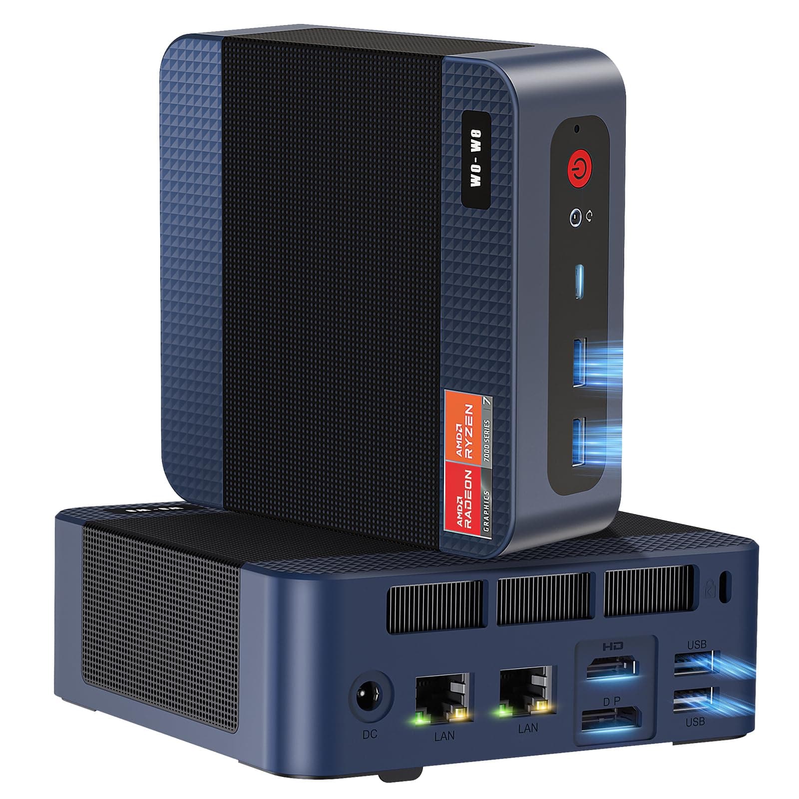 wo-we P8 MINI Gaming PC con AMD Ryzen 5 7640HS, 32GB RAM y 1TB SSD