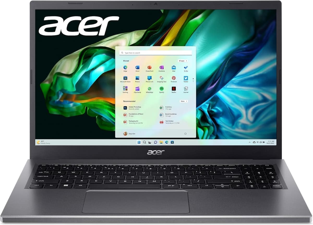acer Aspire 5 laptop táctil 15.6" FHD, Intel Core i5-13420H de 13.ª generación, 8GB LPDDR5, SSD 2TB, Intel UHD Graphics, webcam, Wi-Fi 6E, HDMI, Windows 11 Home