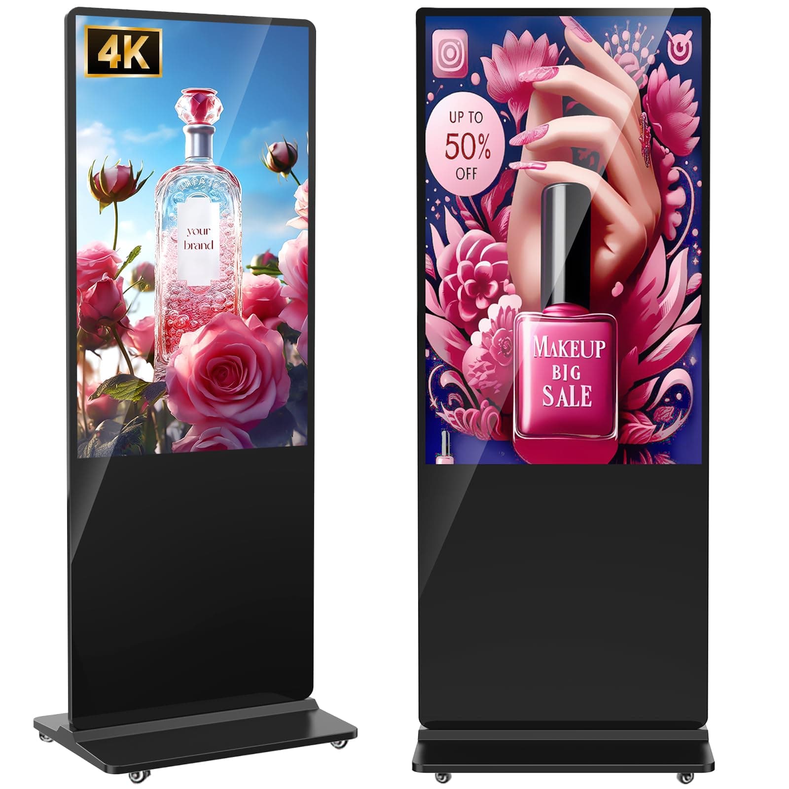 YCKJNB 55" Pantalla 4K para señalización interior con CMS y Android (no táctil) QIXZOCV-43-B-HB