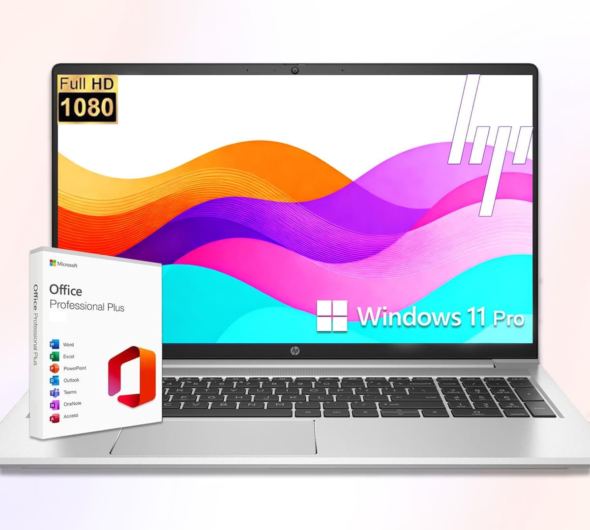HP G9 Portátil Empresarial | Pantalla FHD 15.6" | Procesador Intel Celeron Dual Core | 16GB RAM | 1TB SSD | Batería de Larga Duración | Wi-Fi 6 Rápido | Windows 11 Pro con MS Office | Escuela, Negocios y Productividad