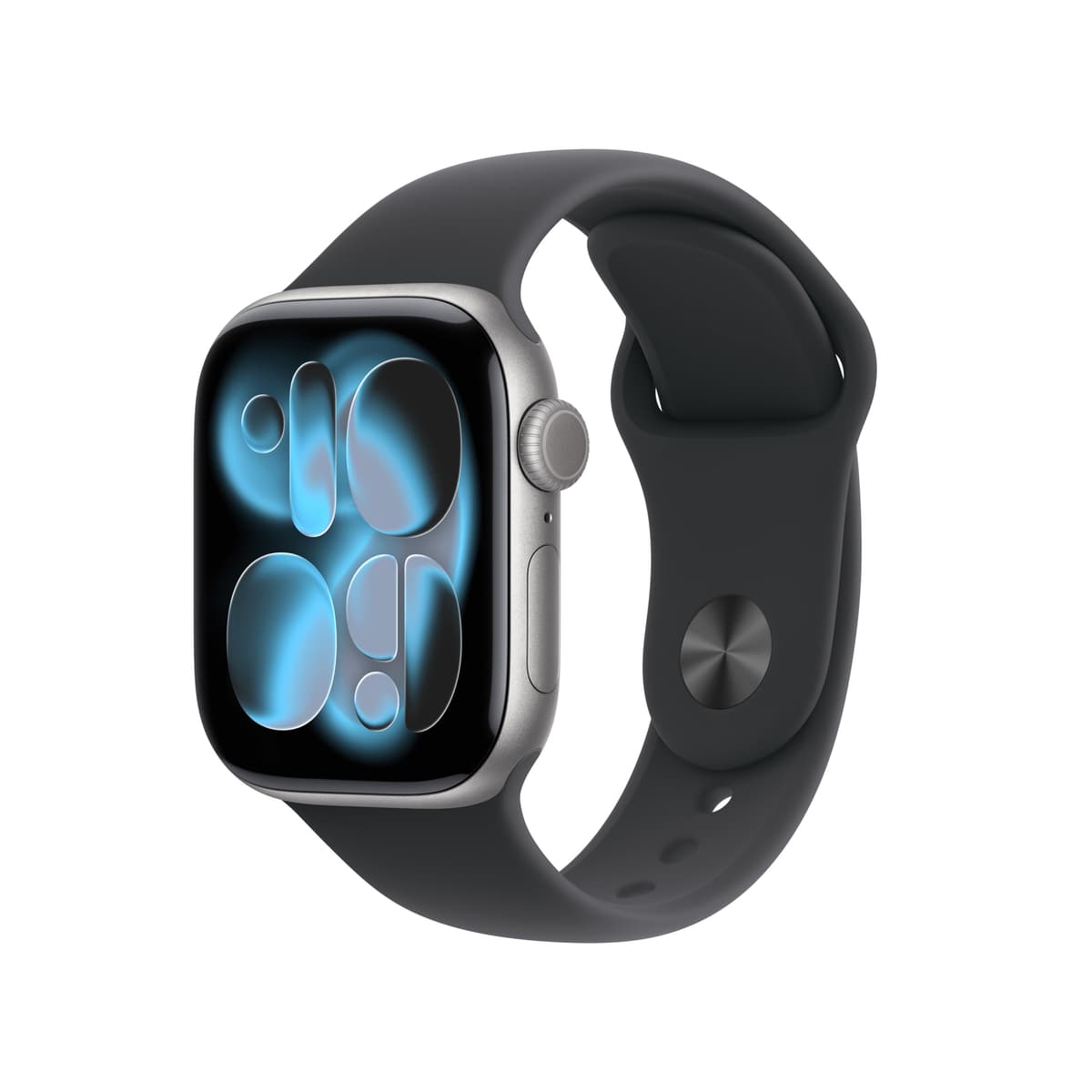 Apple Watch Series 11 [GPS + Cellular 42 mm] Smartwatch con caja de aluminio gris espacial y correa deportiva negra - S/M. Puntuación de sueño, rastreador de actividad, monitoreo de salud, pantalla siempre activa, resistente al agua MF8A4LW/A