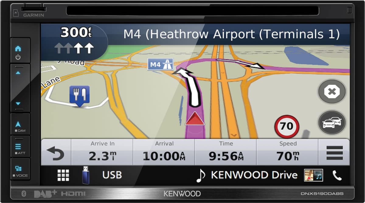 KENWOOD DNX5190DSE3 Sistema AV-Navigation Dual DIN 6.8" con Apple CarPlay y Android Auto