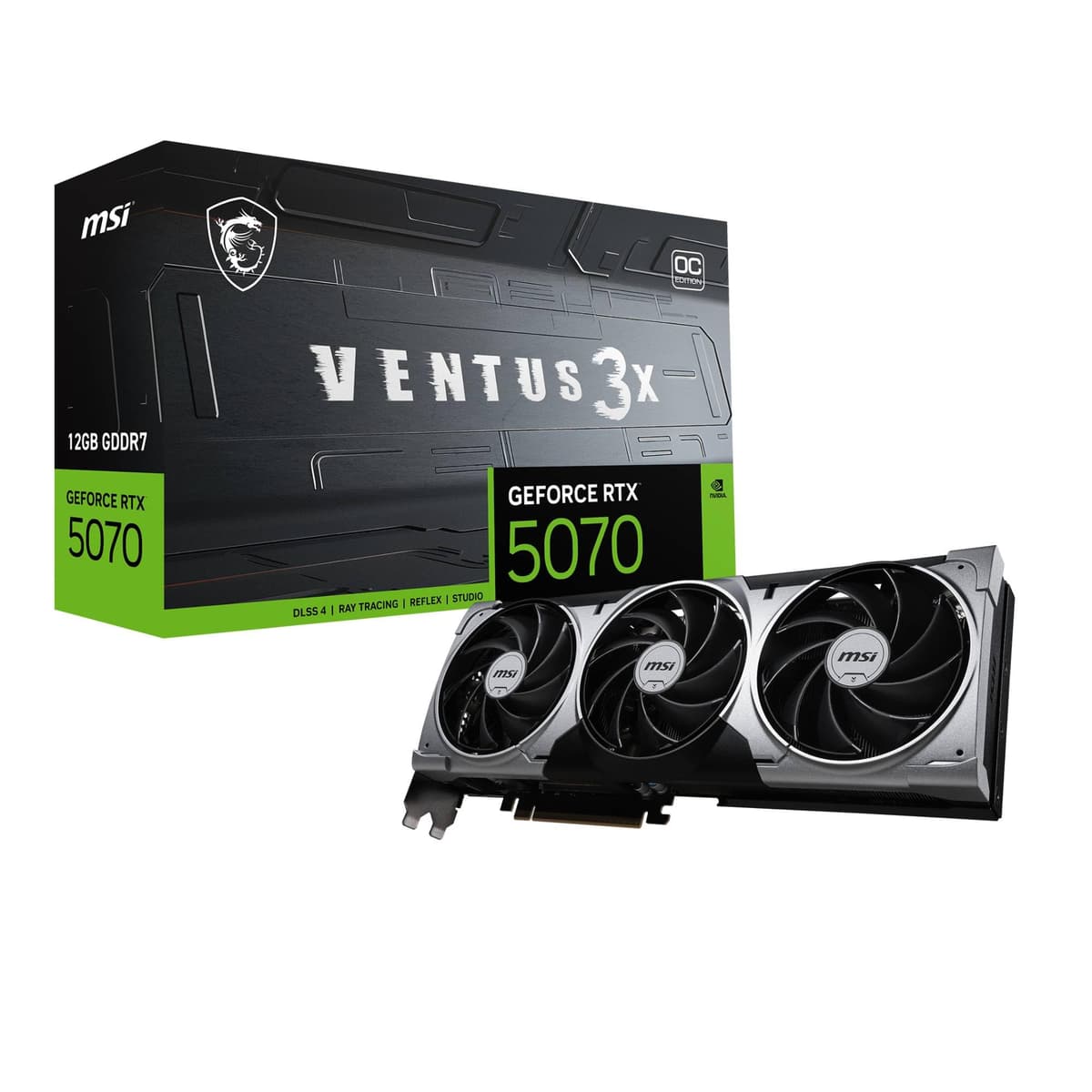 MSI GeForce RTX 5070 12G Ventus 3X OC - 12GB GDDR7 PCIe 5.0 (V532-001R)