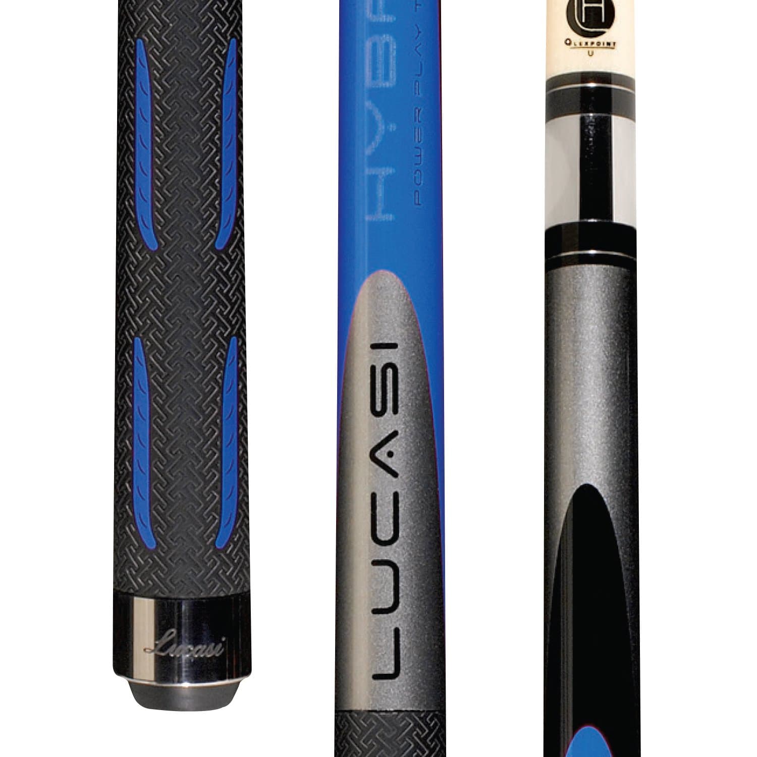 Lucasi Hybrid L-H10 Cue Genesis Blue y Metallic Silver 19 oz