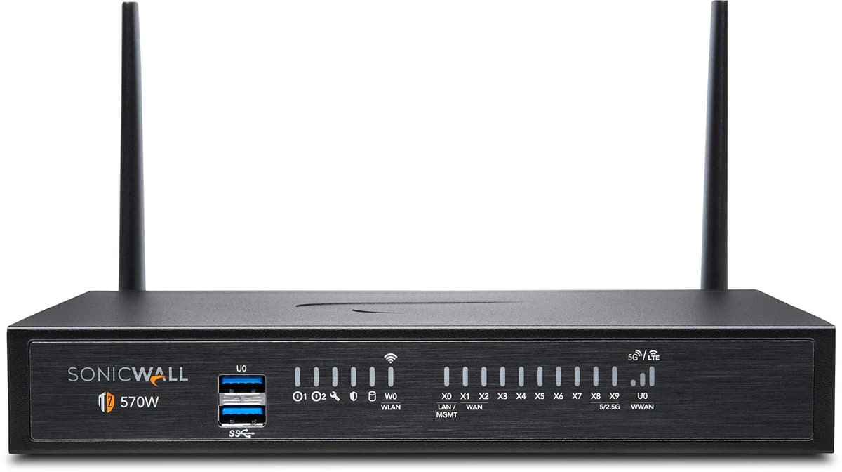 SonicWall TZ570W Wireless con 1 Año 8x5 Support (02-SSC-5860) | TZ570W NGFW con 8x1GbE y 2x5GbE
