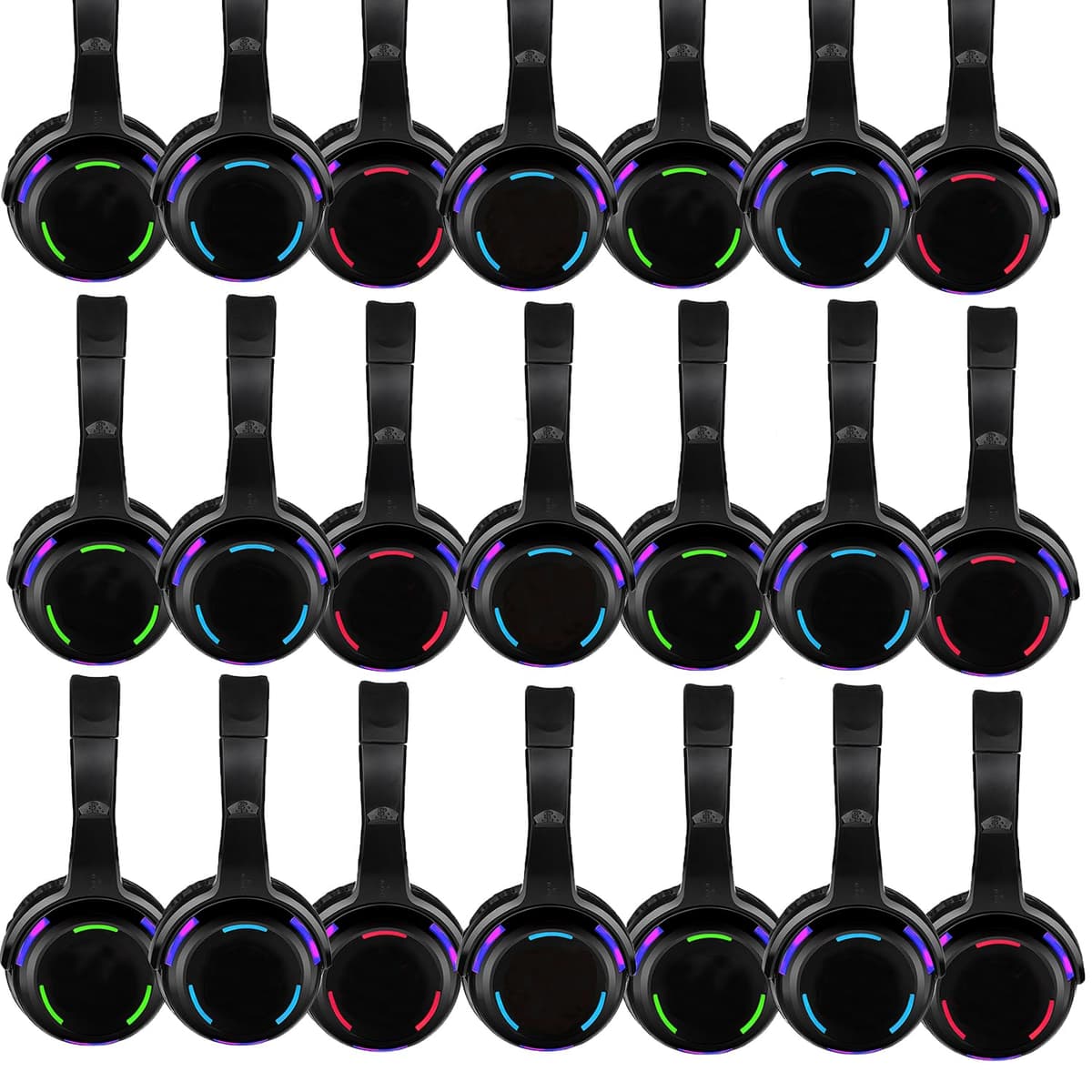 AYVVPII Silent Disco LED Wireless Headphones 30+3 Transmitter Silent UHF9-series