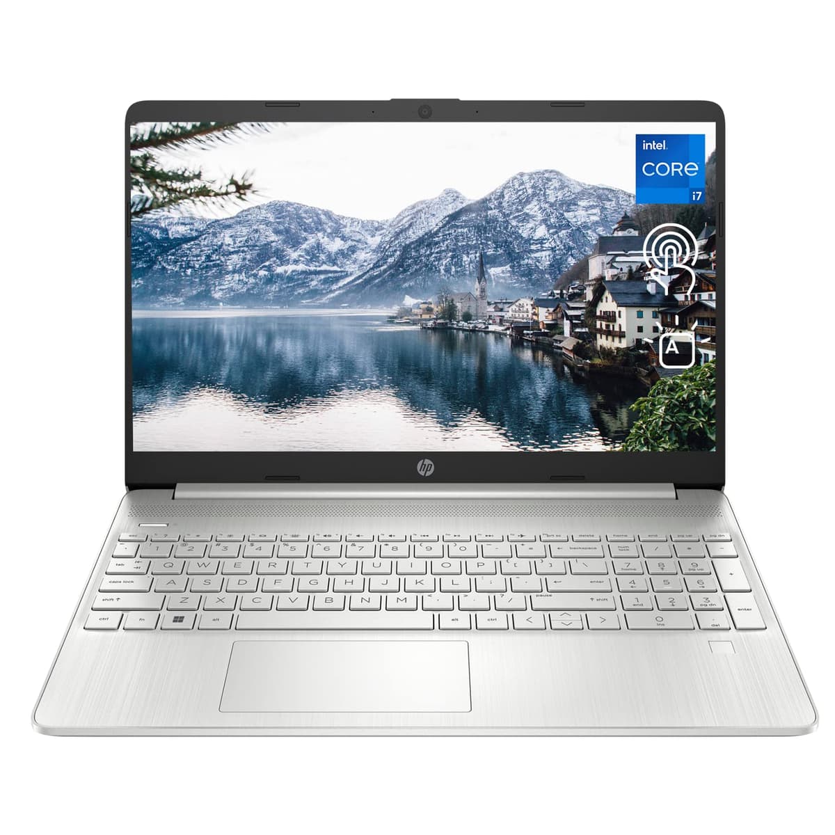 HP 15 Portátil, 15.6" Pantalla Táctil Full HD, Intel Core i7-1165G7, 16GB RAM, 512GB SSD PCIe, Teclado Retroiluminado, Lector de Huellas, HDMI, Cámara Web, USB-C, Windows 11 Home, Plateado Notebook