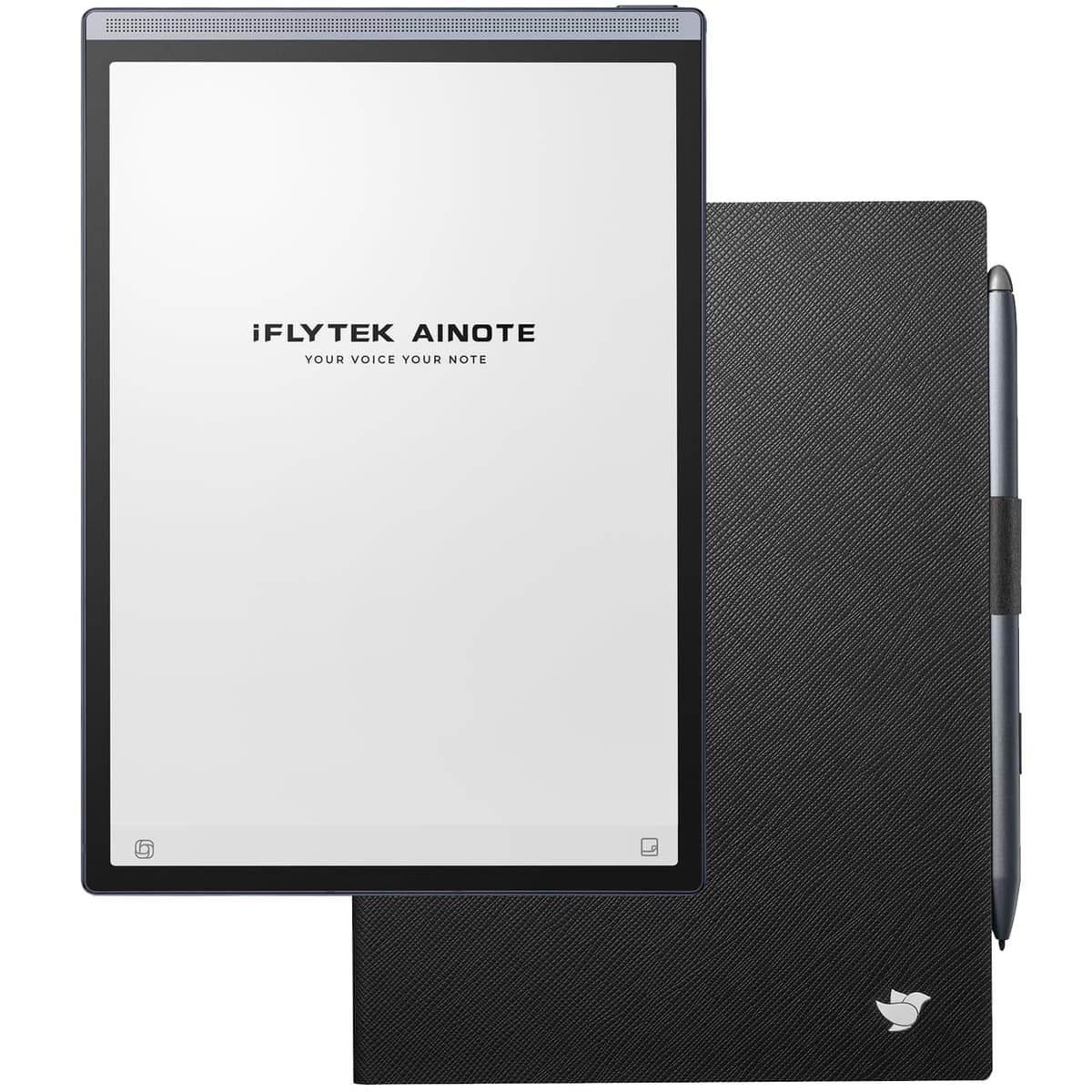iflytek AINOTE Air 2 Bundle, tableta de toma de notas AI de 8.2 pulgadas con funda folio negra, transcripción de voz a texto, multilenguaje con soporte ChatGPT, para reuniones/aprendizaje/lectura