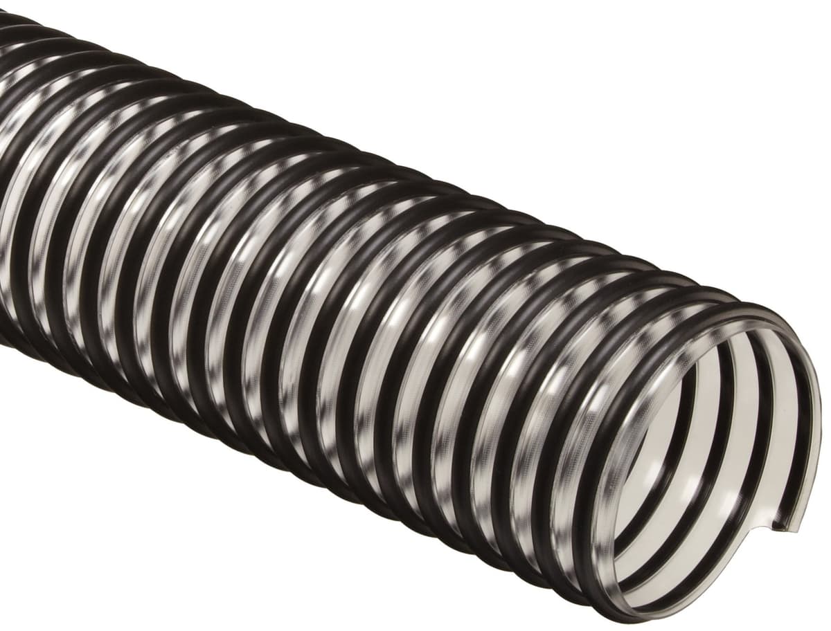 Flexaust Flex-Tube PV Manguera ducto PVC transparente, 5" ID, 25' largo 3504050000