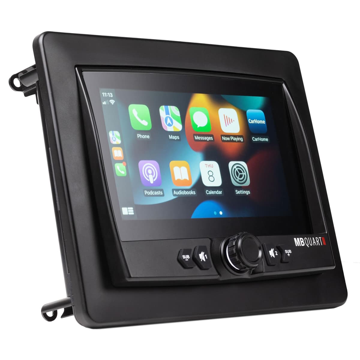 Sistema de audio para auto portátil MB Quart con pantalla táctil, audio de doble zona para bote y UTV, negro GMR7v1-UVG