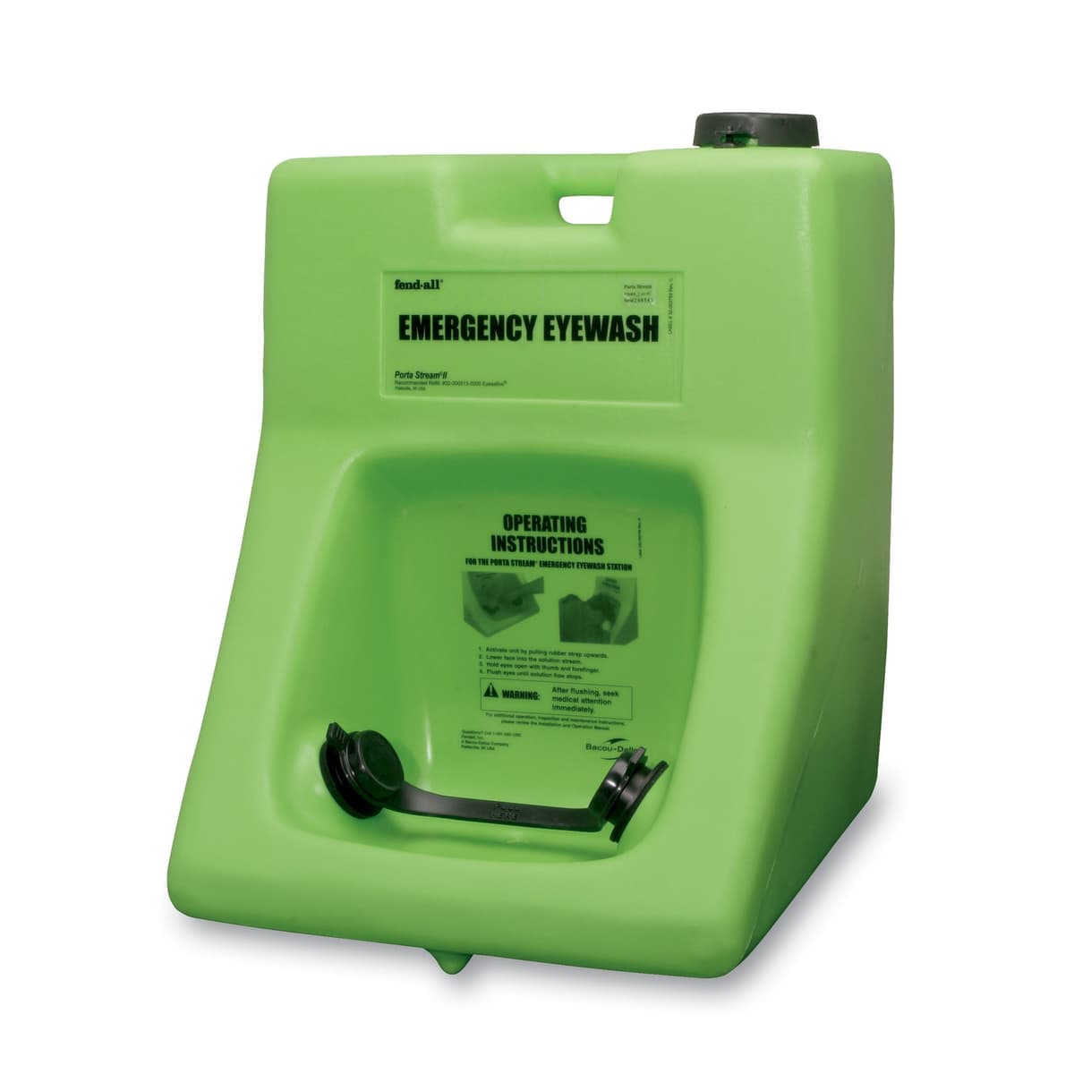 Estación de enjuague ocular portátil Honeywell Fendall Porta Stream II, 16 gal, recargable 32-000200-0000