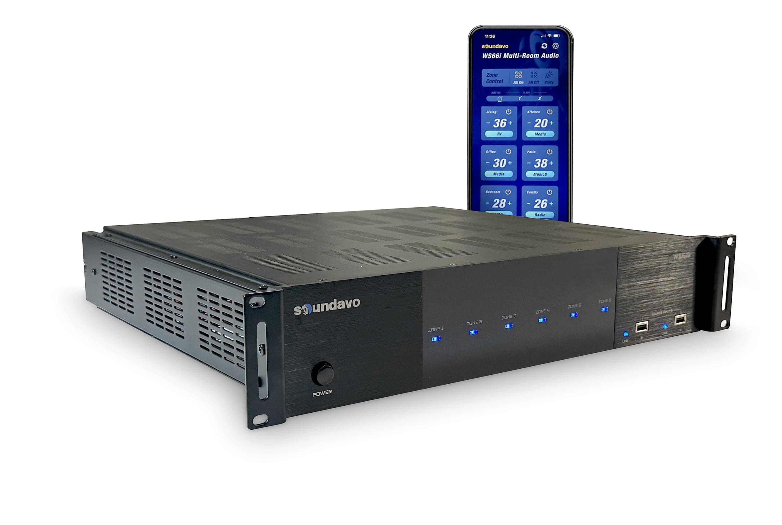 Soundavo WS66i (AMP Only) 6 Zone Multi-Room Audio Amplifier