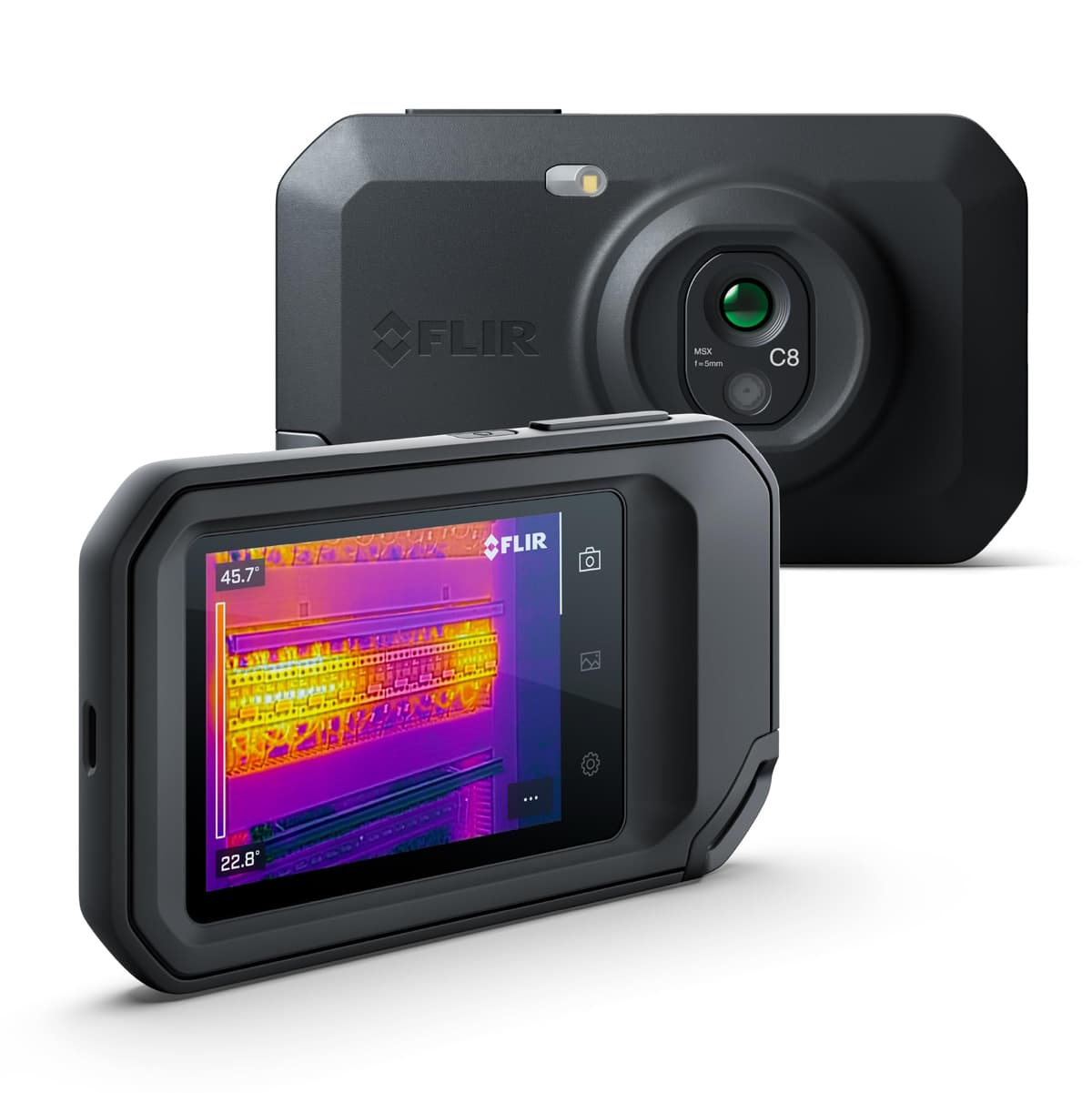 Cámara Térmica Compacta FLIR C8: Imagen Térmica Infrarroja de Alta Resolución (320×240) para Inspección, Eléctrico/Mecánico, Edificación y Aplicaciones HVAC 18801-0101