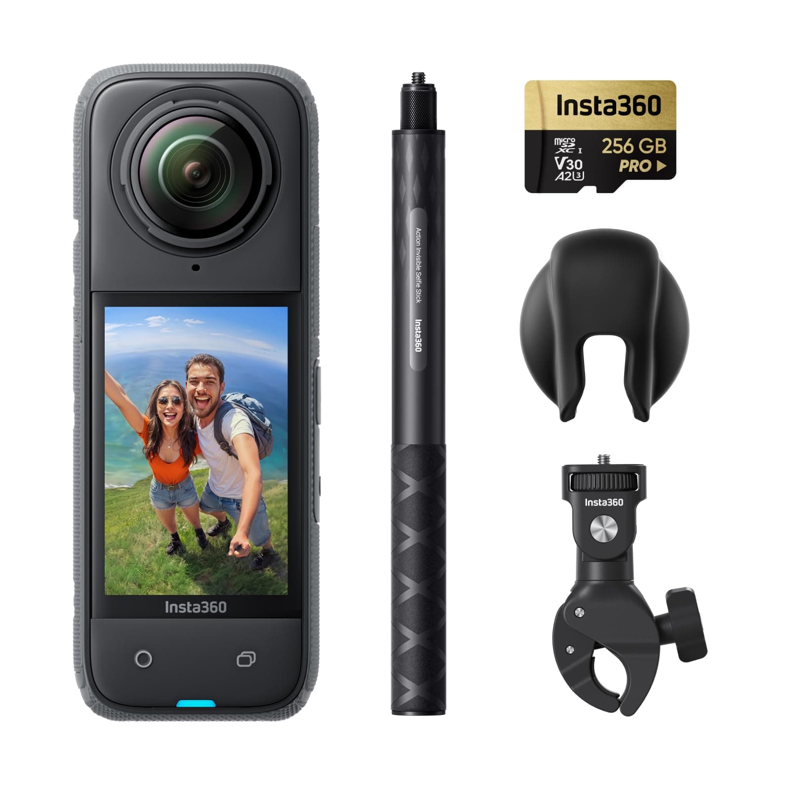 Insta360 X4 Motorcycle Bundle - Cámara 360 8K para Moto con Accesorios CINSABMA-M