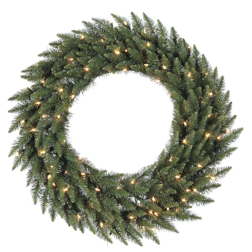 Corona Navideña artificial Vickerman Camdon Fir 144" con 1400 luces LED blanco cálido A861191LED