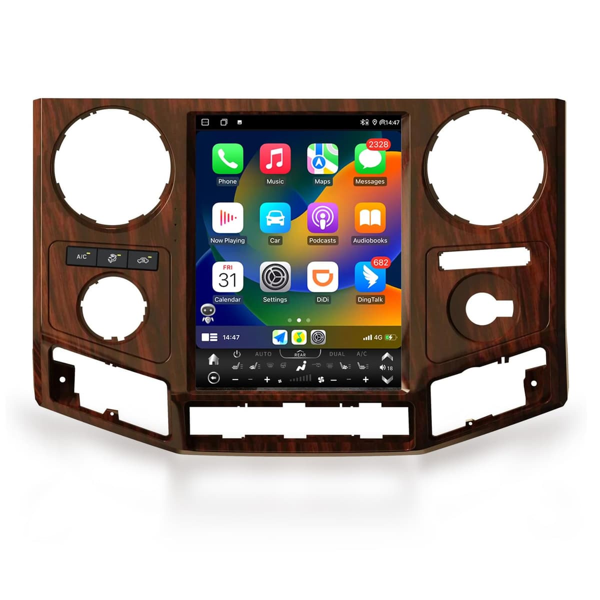 aoonav Radio Android 12 12.1" para Ford F250/F350 2011-2016 - CarPlay/Android Auto, GPS, WiFi, Bluetooth