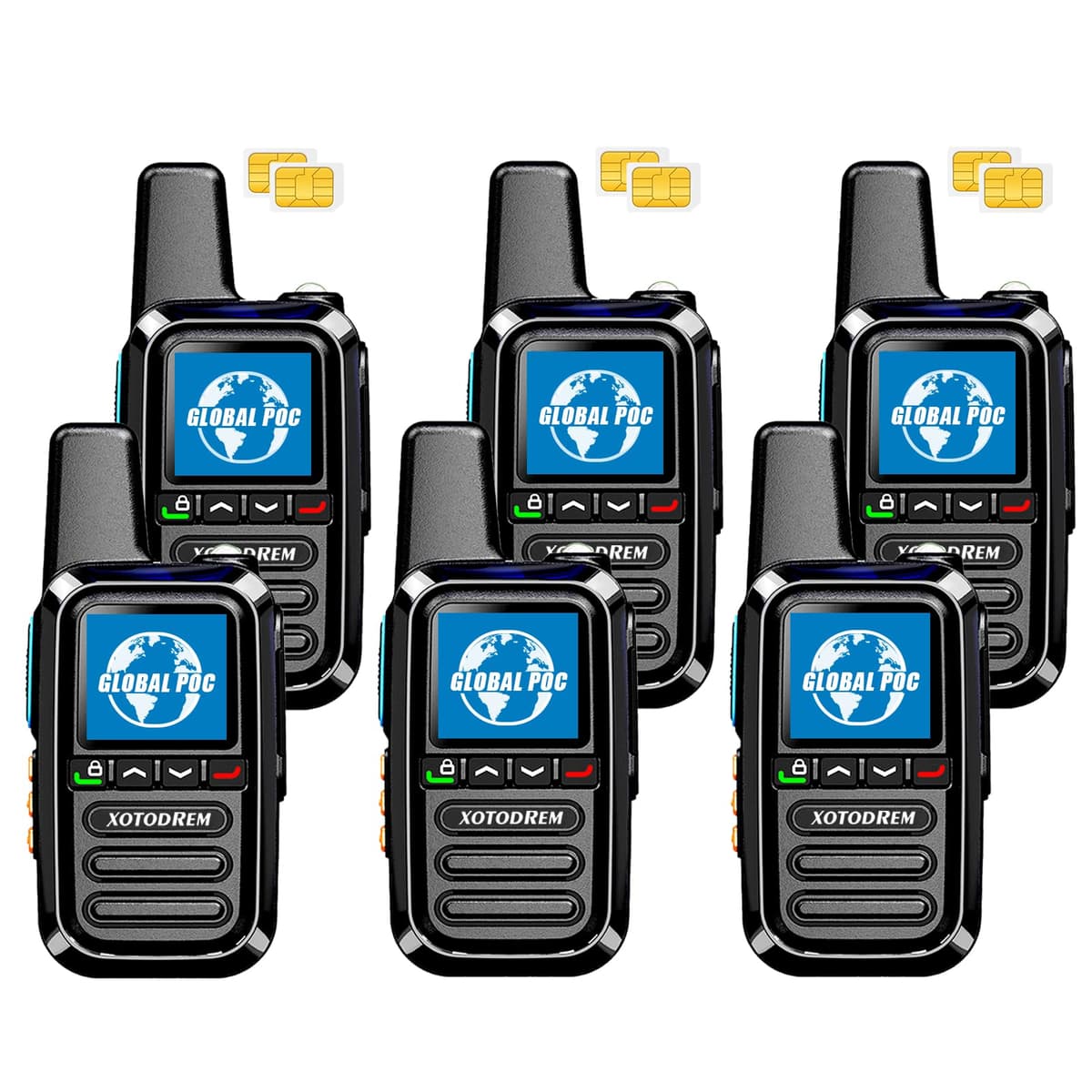 XOTODREM Walkie Talkies 4G LTE PoC Radios PTT rango ilimitado paquete 6 1G5