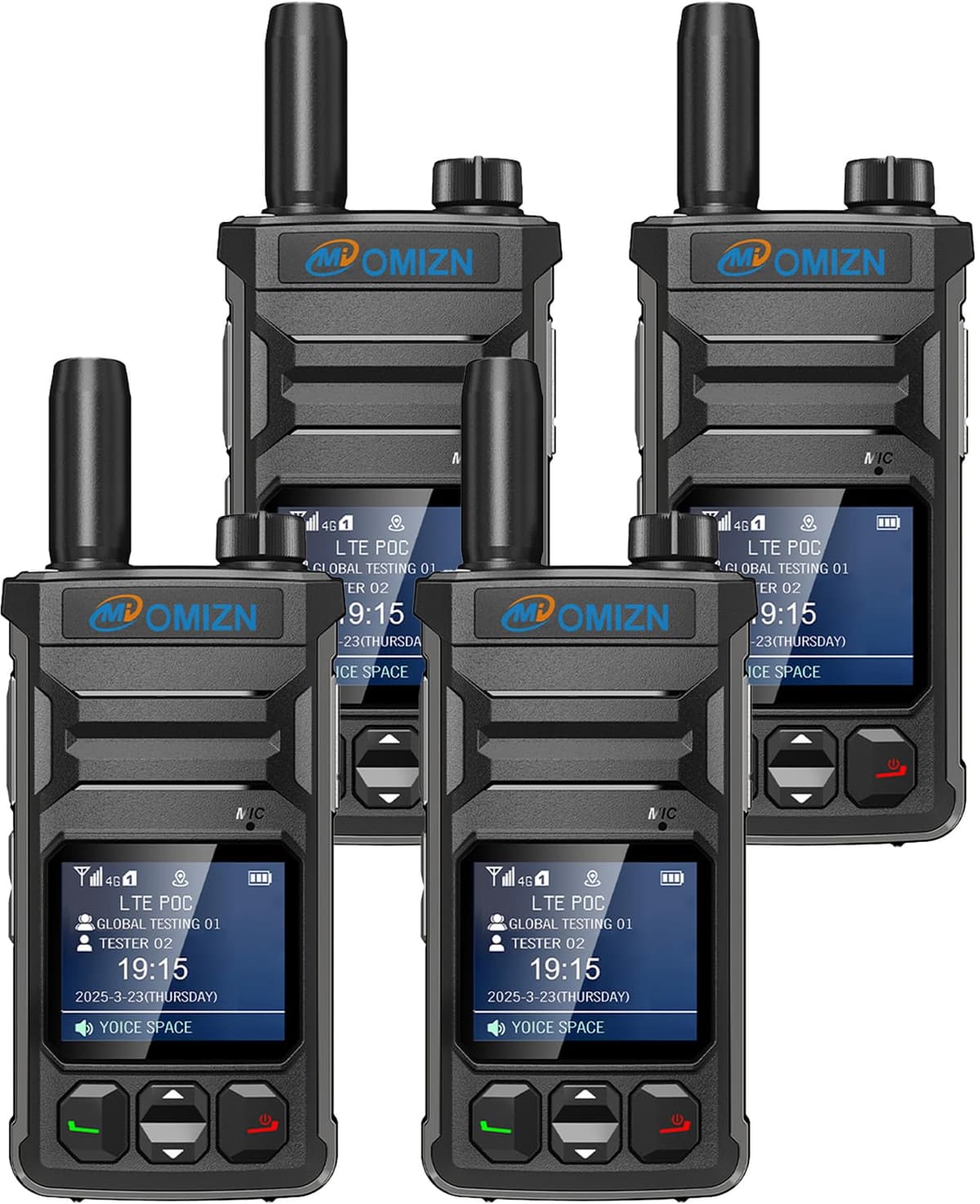 OMIZN T6 Walkie Talkie Ultra-Slim sobre 4G LTE con Encriptación AES-256, IP65 y USB-C OMIZN-T6-Black