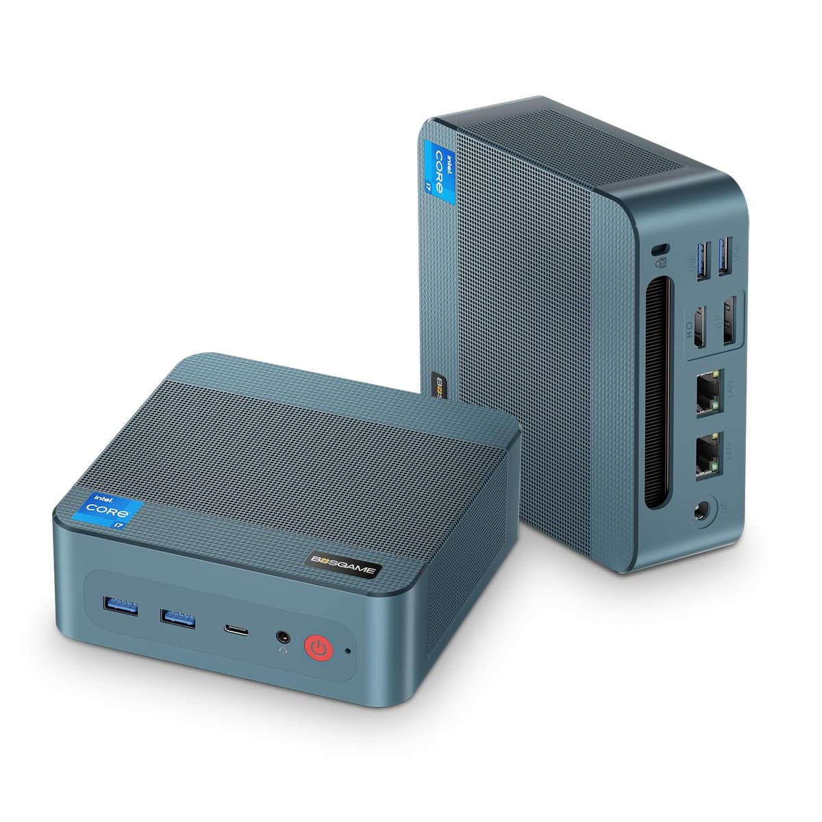 BOSGAME P2 Mini PC con Intel Core i7-12700H, USB4/Thunderbolt 4, 32GB DDR, 512GB NVMe, Dual 2.5GbE, WiFi 6E BOSGAME P2 12700H