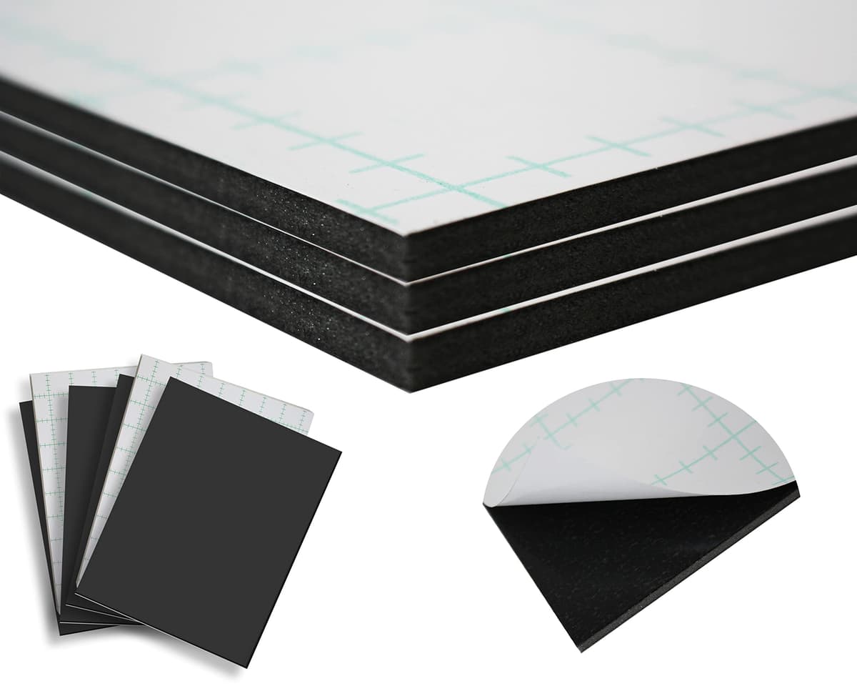 WHOLESALE ARTS AND FRAMES Self Adhesive Foam Board 30x48 25PK - Foam core autoadhesivo negro 3/16 3/16ABFB