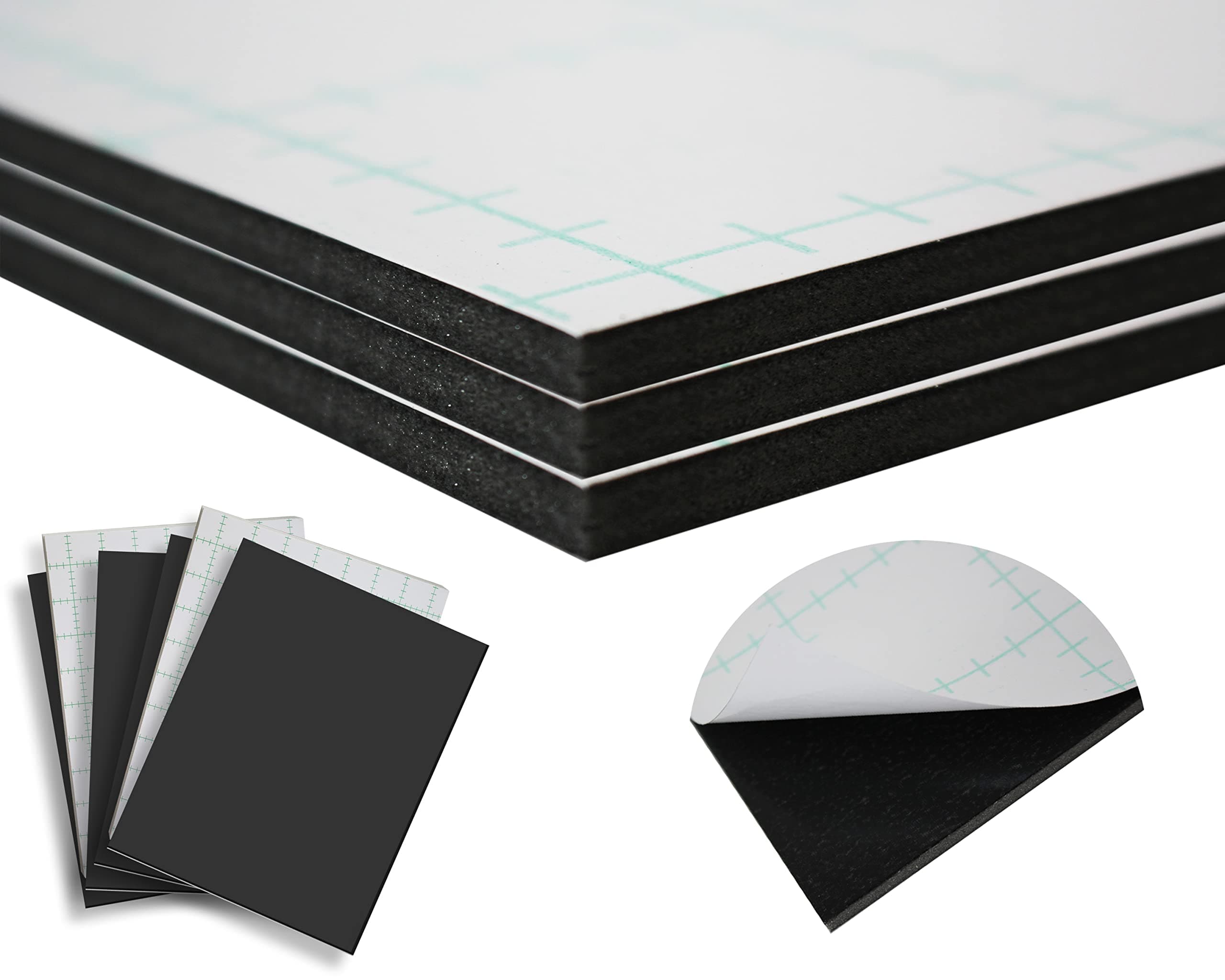 WHOLESALE ARTS AND FRAMES Self Adhesive Foam Board 30x48 25PK - Foam core autoadhesivo negro 3/16 3/16ABFB