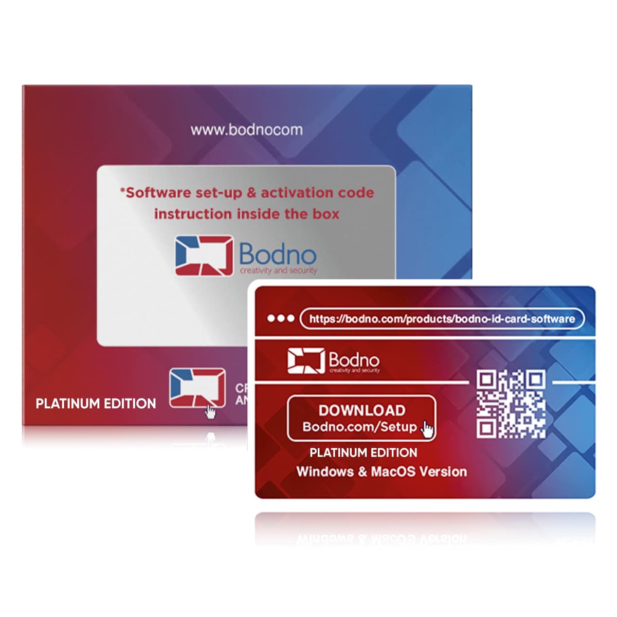 Bodno ID Card Software Platinum Edition para PC y Mac - Diseña e imprime carnés y tarjetas de fidelidad BOPlatinum