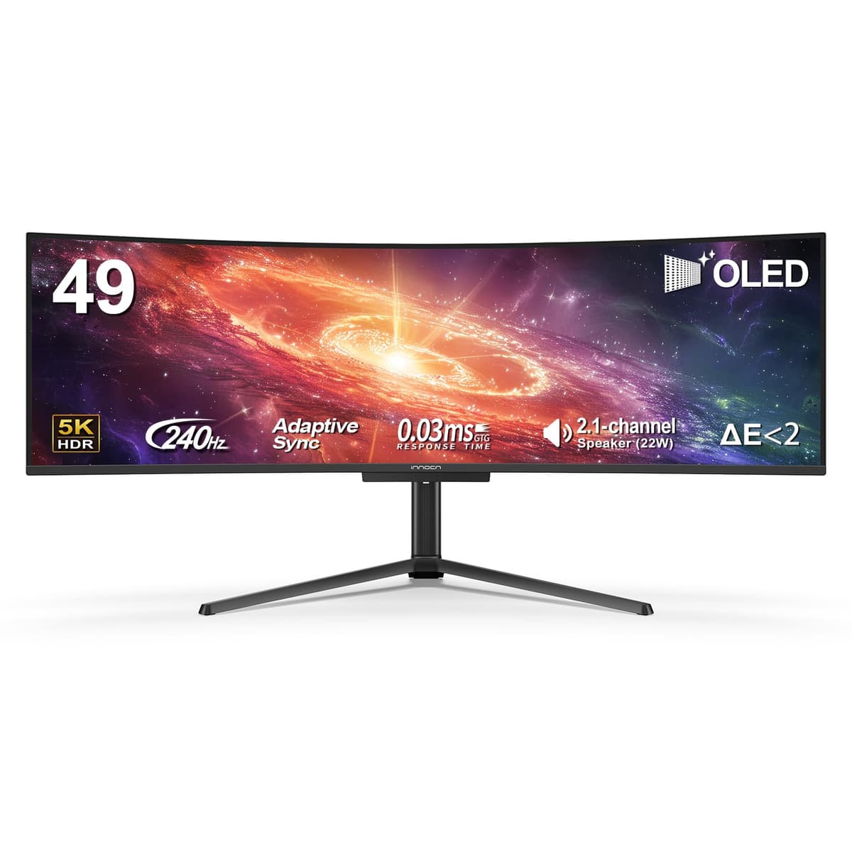INNOCN 49" OLED Curvo 49Q1S Ultrawide 5120x1440p 240Hz con USB-C 90W, HDMI 2.1 y USB Hub