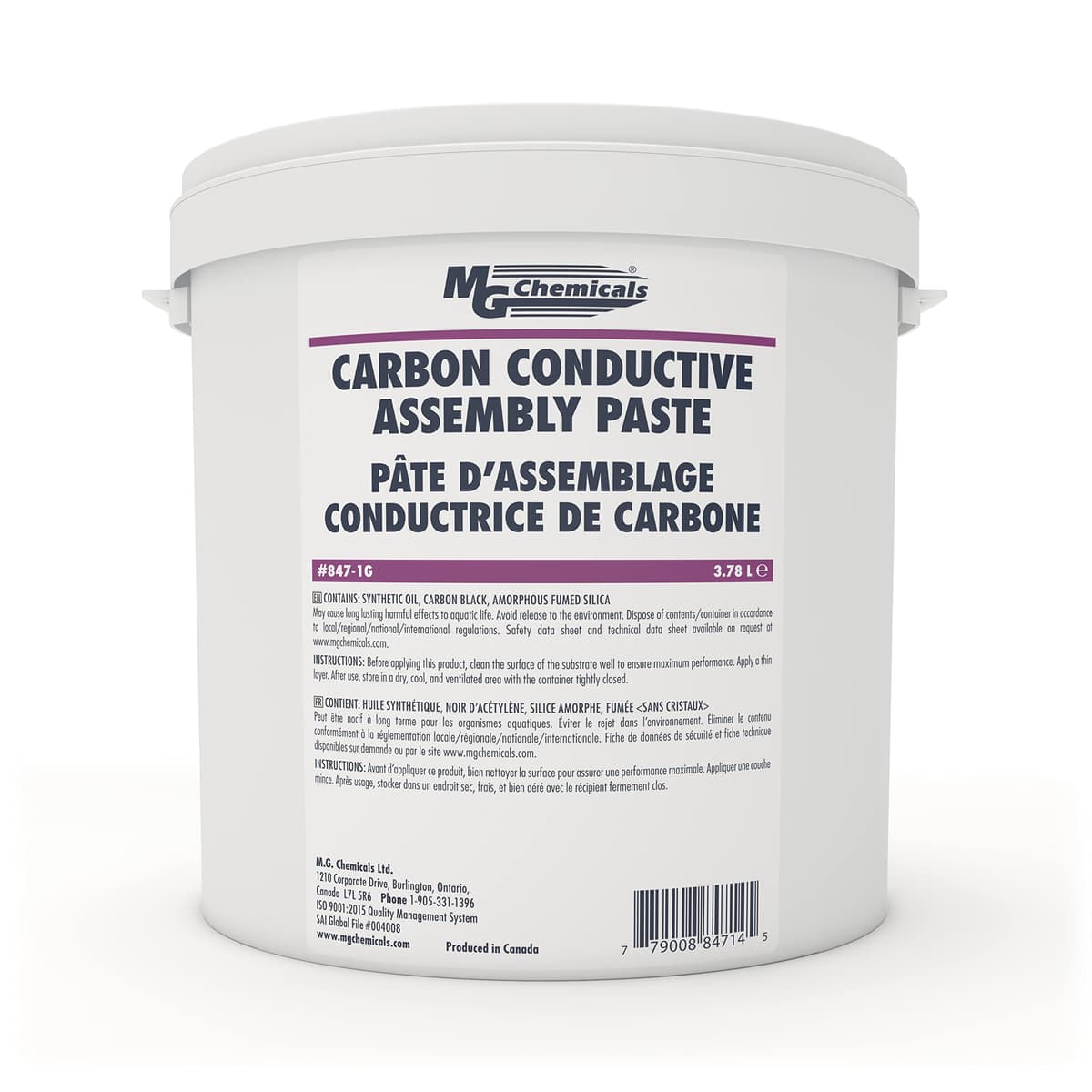 MG Chemicals 847 Pasta conductiva de carbono 1 galón 847-1G