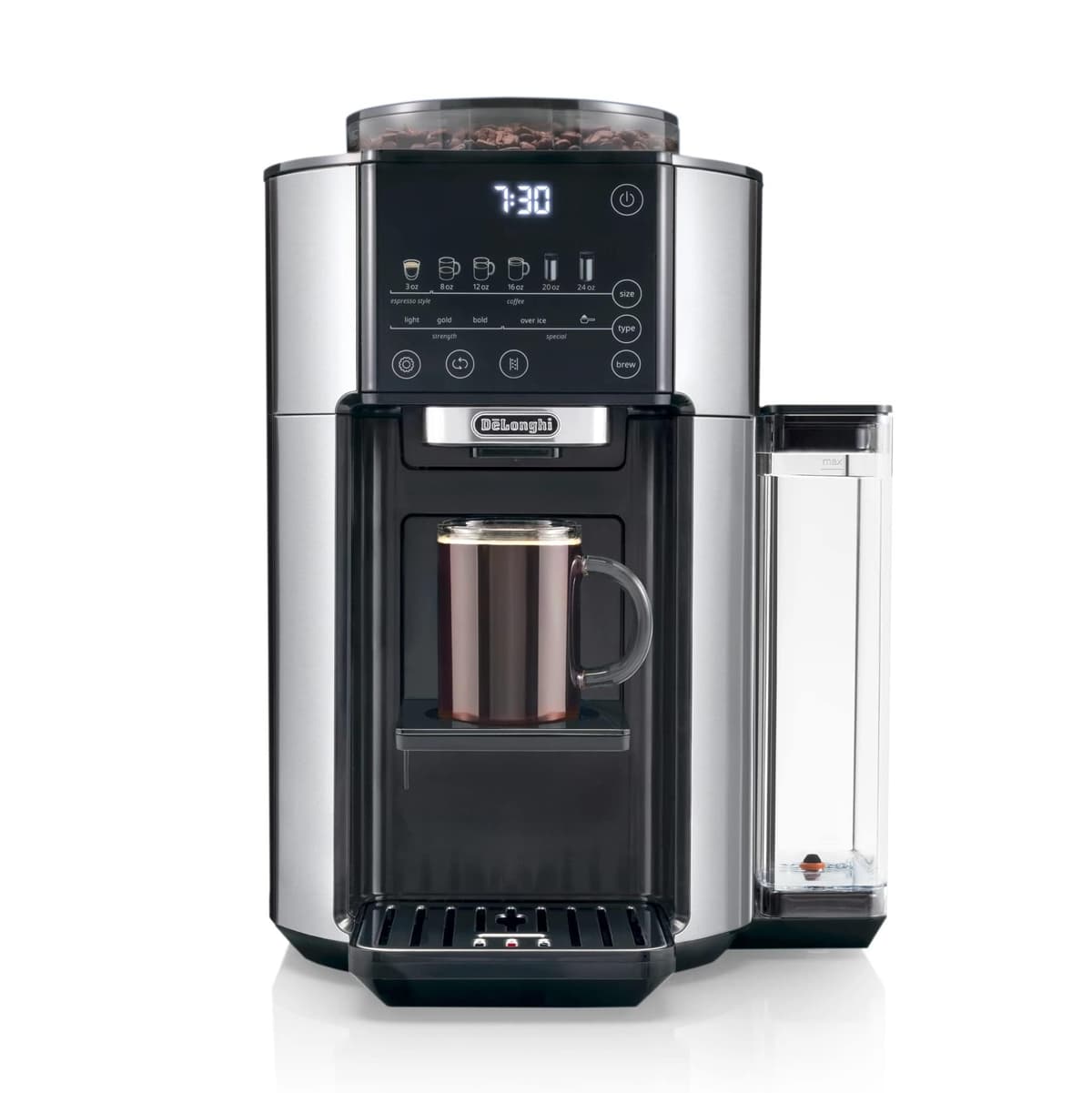 De'Longhi True Brew Drip Coffee Maker, Built in Grinder, CAM51025MB