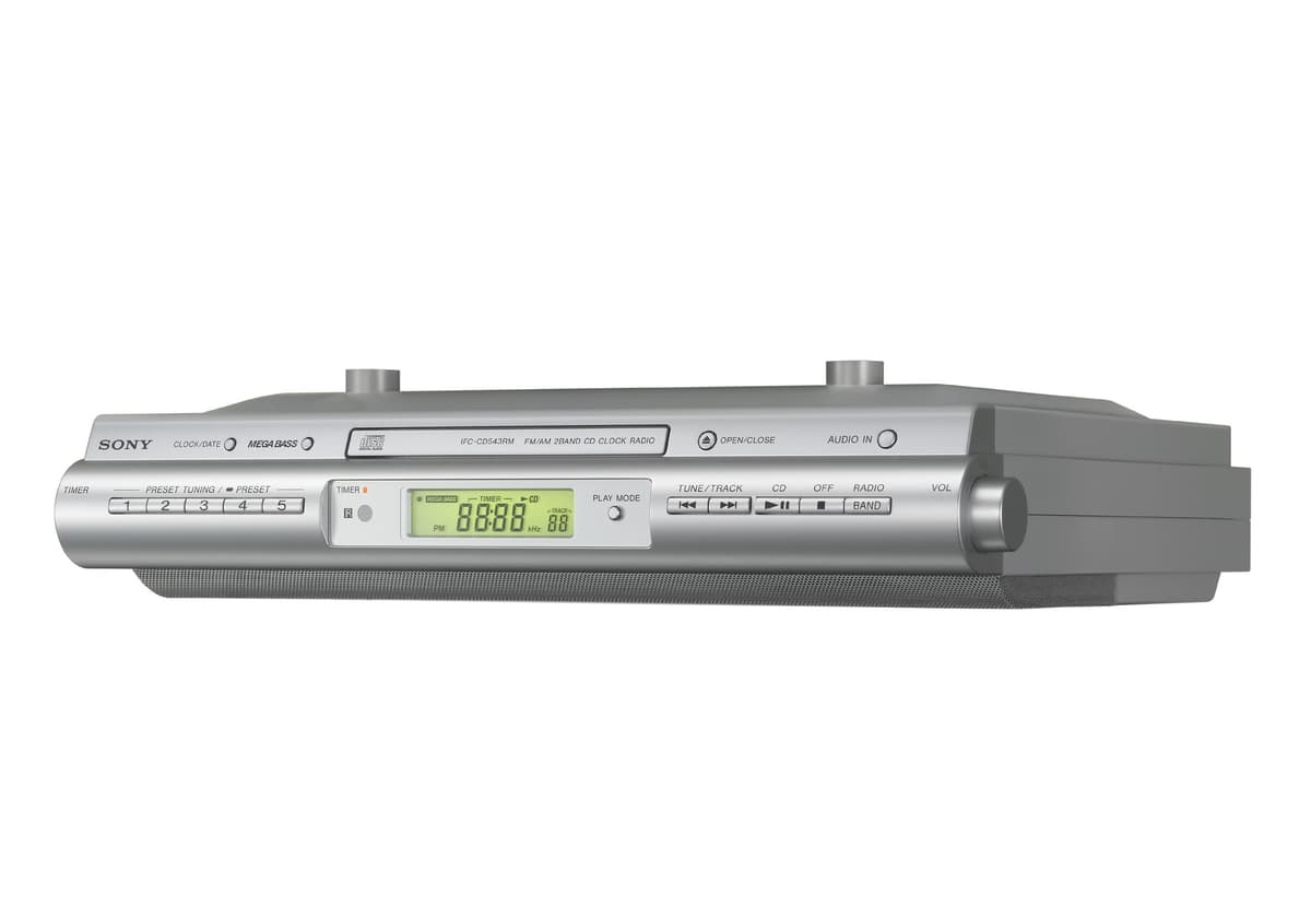 Radio despertador con CD para cocina Sony ICFCDK50 para montaje bajo gabinete