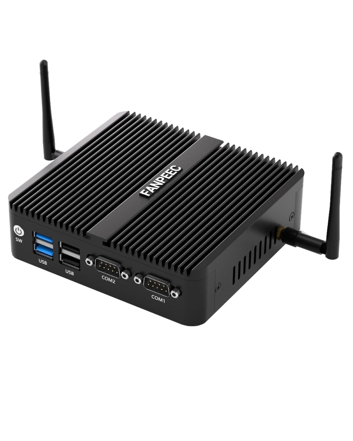FANPEEC Fanless Mini PC N100, 16GB DDR4, 256GB mSATA, WiFi6, Windows 11 Pro