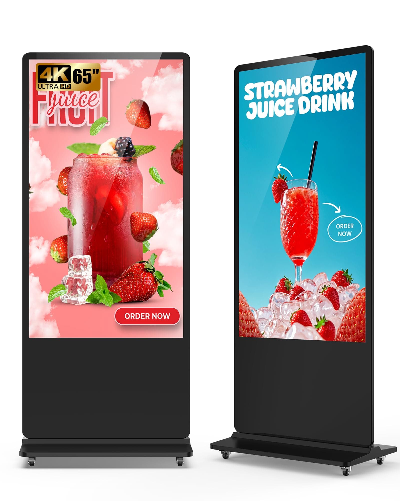 SIOXCFZ 65" Floor Standing Digital Signage 4K Android con Control Remoto