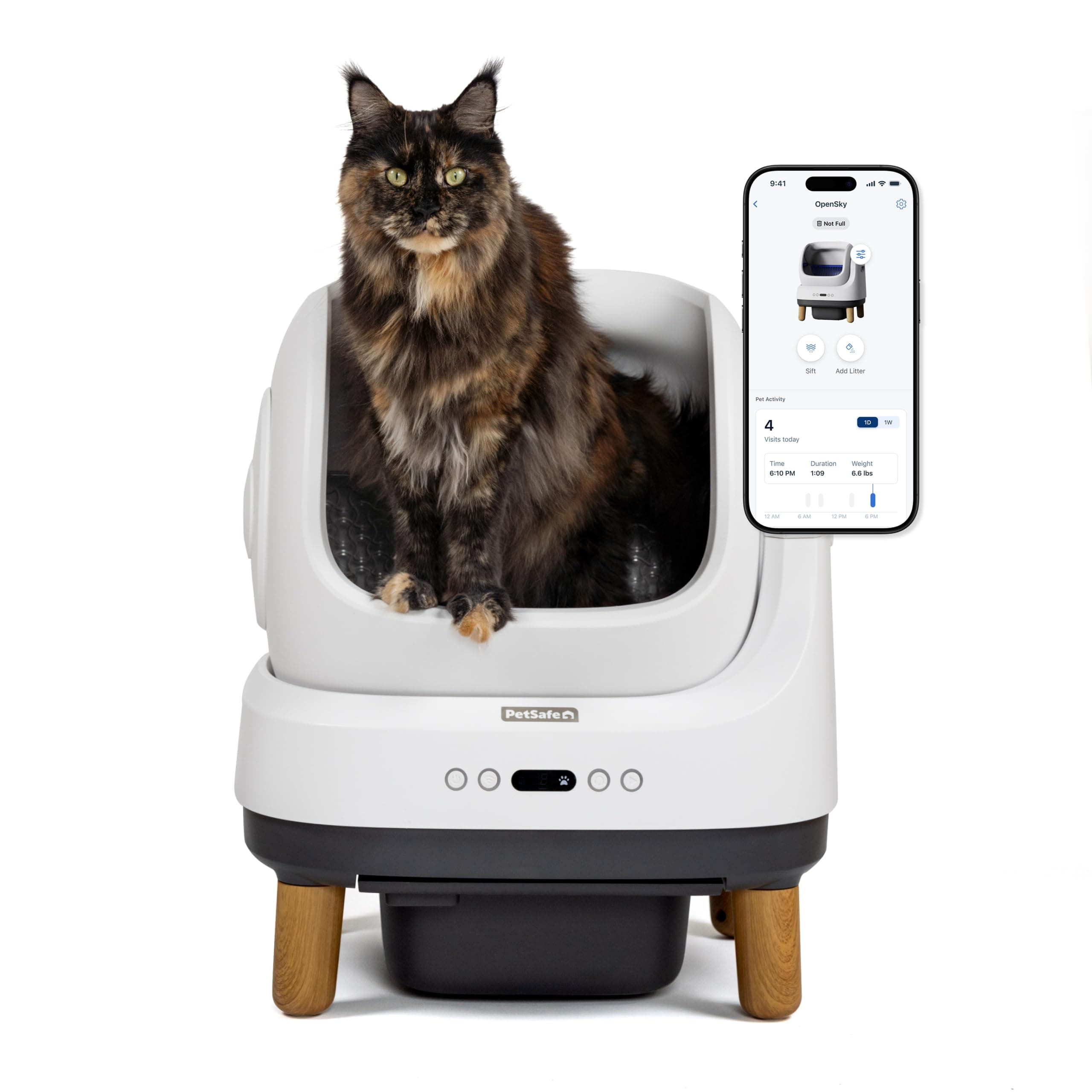 PetSafe ScoopFree OpenSky Caja de Arena Automática Autolimpiante ZAL00-18120