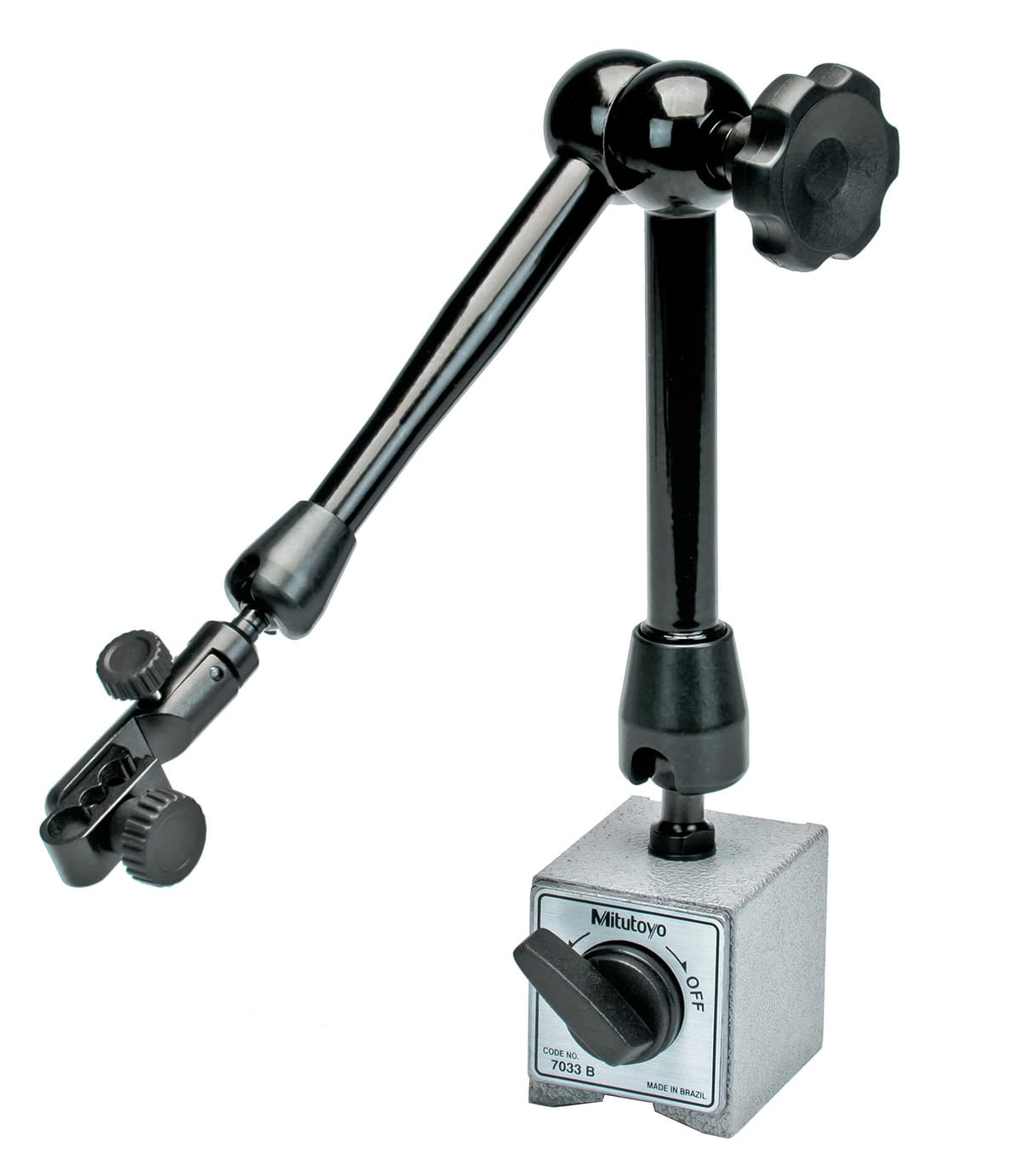 Mitutoyo 7033B Universal Magnetic Stand 3/8" 6 mm 8 mm Dovetail con bloqueo mecánico