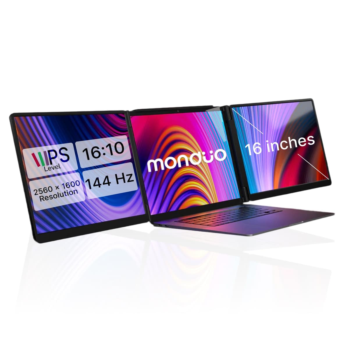 monduo MD-010P 16" Pro Triple Laptop Screen Extender Duo 2K