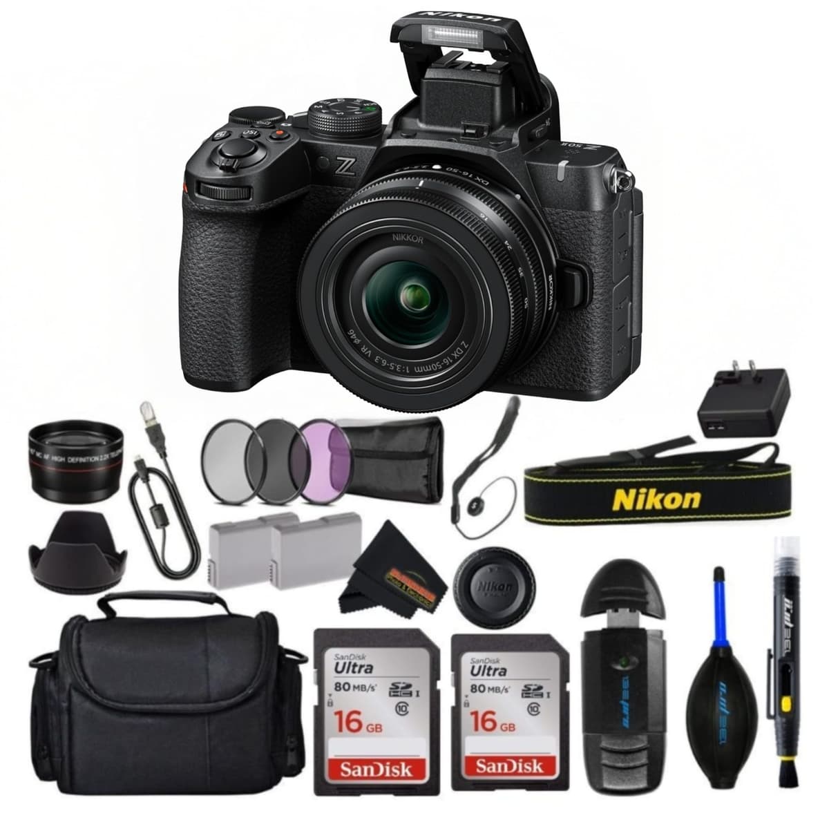 Nikon Z50 II Mirrorless - Kit con NIKKOR Z DX 16-50mm + 50-250mm (Renewed) 1786
