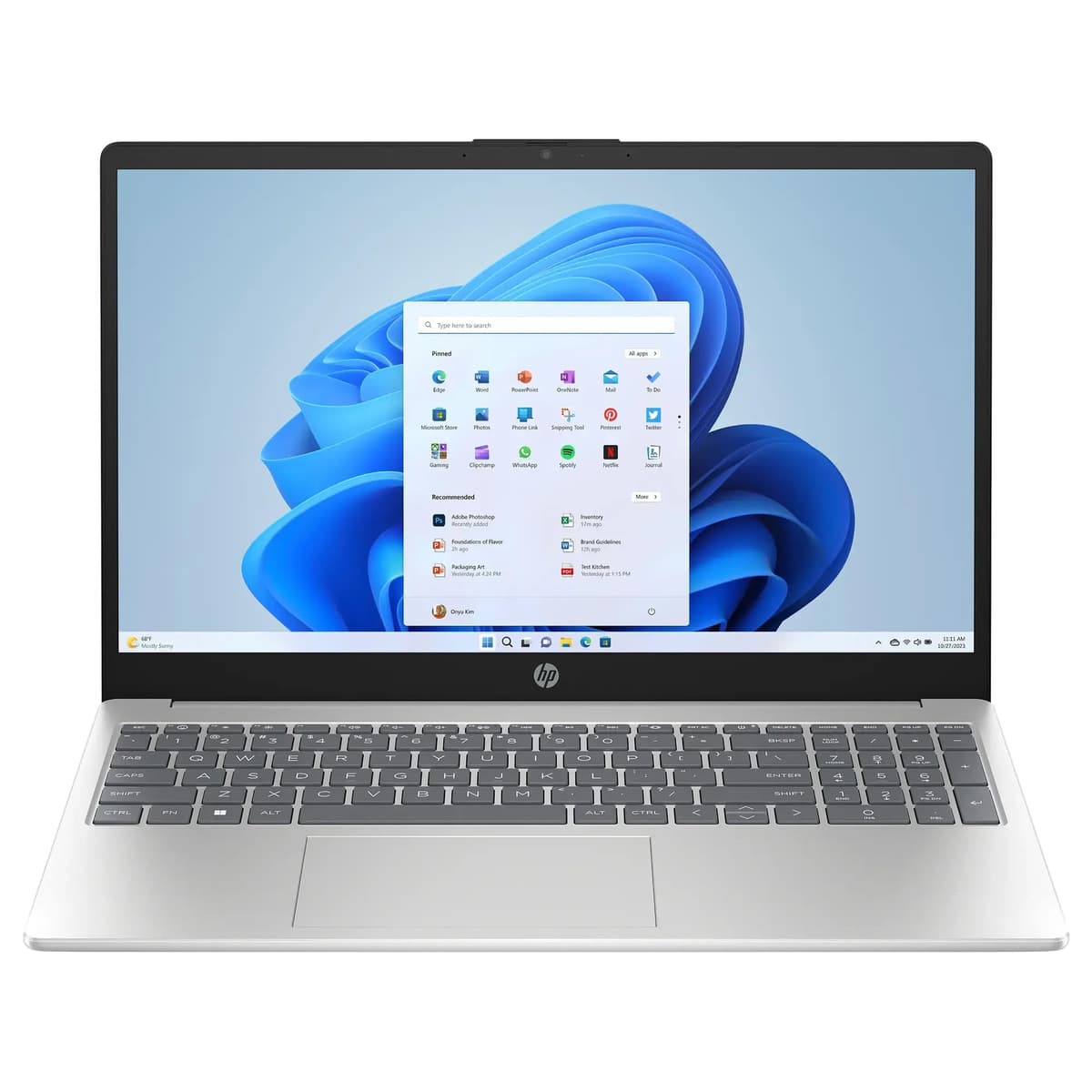 Laptop empresarial HP 15.6", Licencia perpetua de Microsoft Office 2024 gratis, Copilot IA Chat, Pantalla táctil HD, Intel i3-1215U de 6 núcleos 4.4 GHz, 16GB RAM, 1TB SSD, Larga duración de batería, Windows 11 Pro 15-DY5033DX