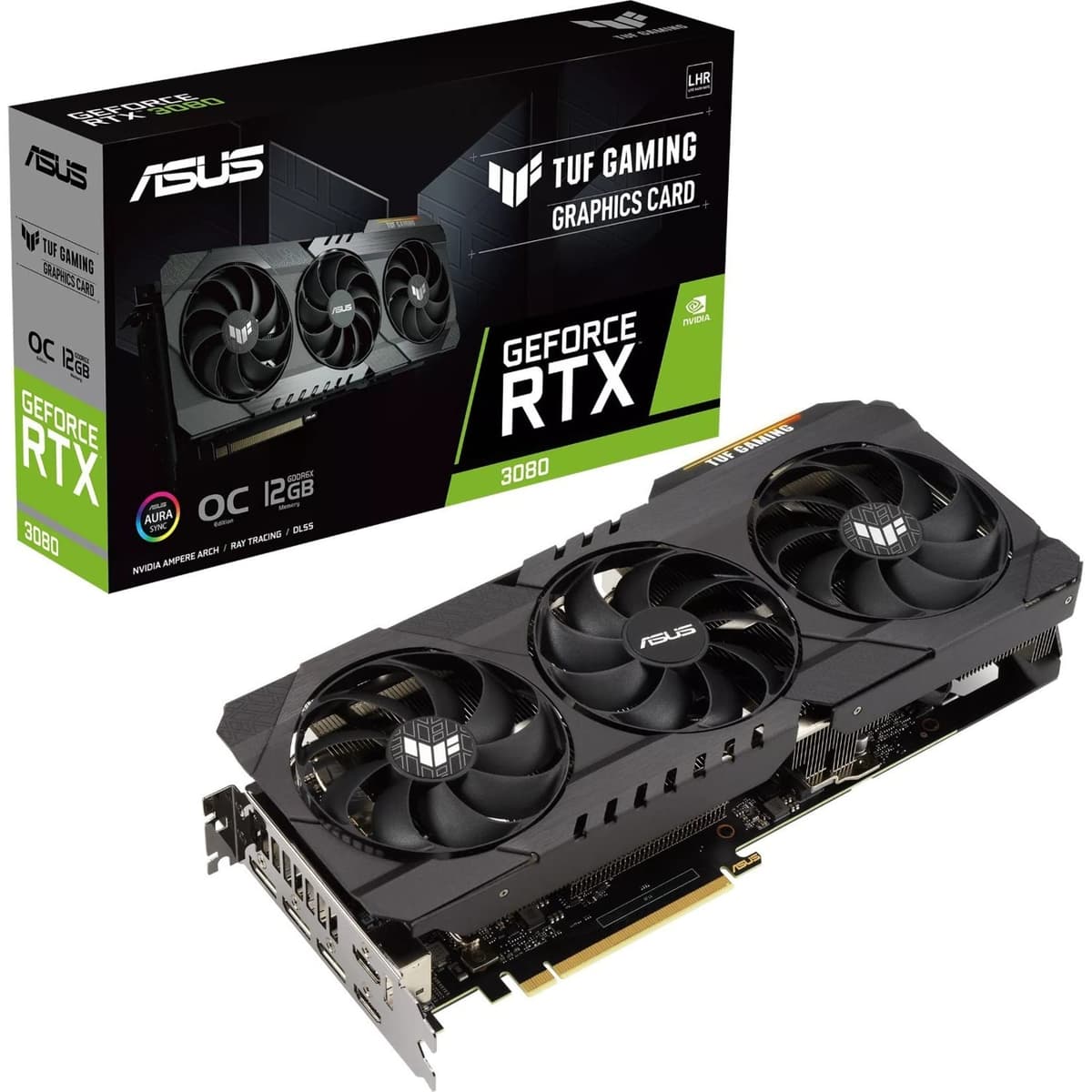 ASUS TUF Gaming GeForce RTX 3080 OC Edition (PCIe 4.0, 12GB GDDR6X, HDMI 2.1, DisplayPort 1.4a) TUFRTX3080O12GGAMING