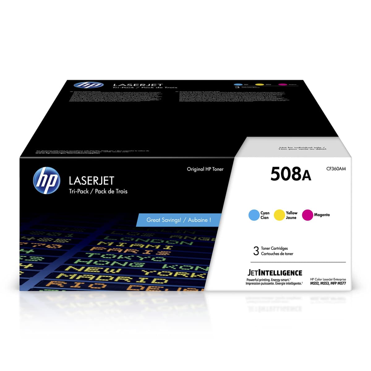 HP CF360AM Toner Original 3-Pack Cyan/Magenta/Yellow para Color LaserJet Enterprise
