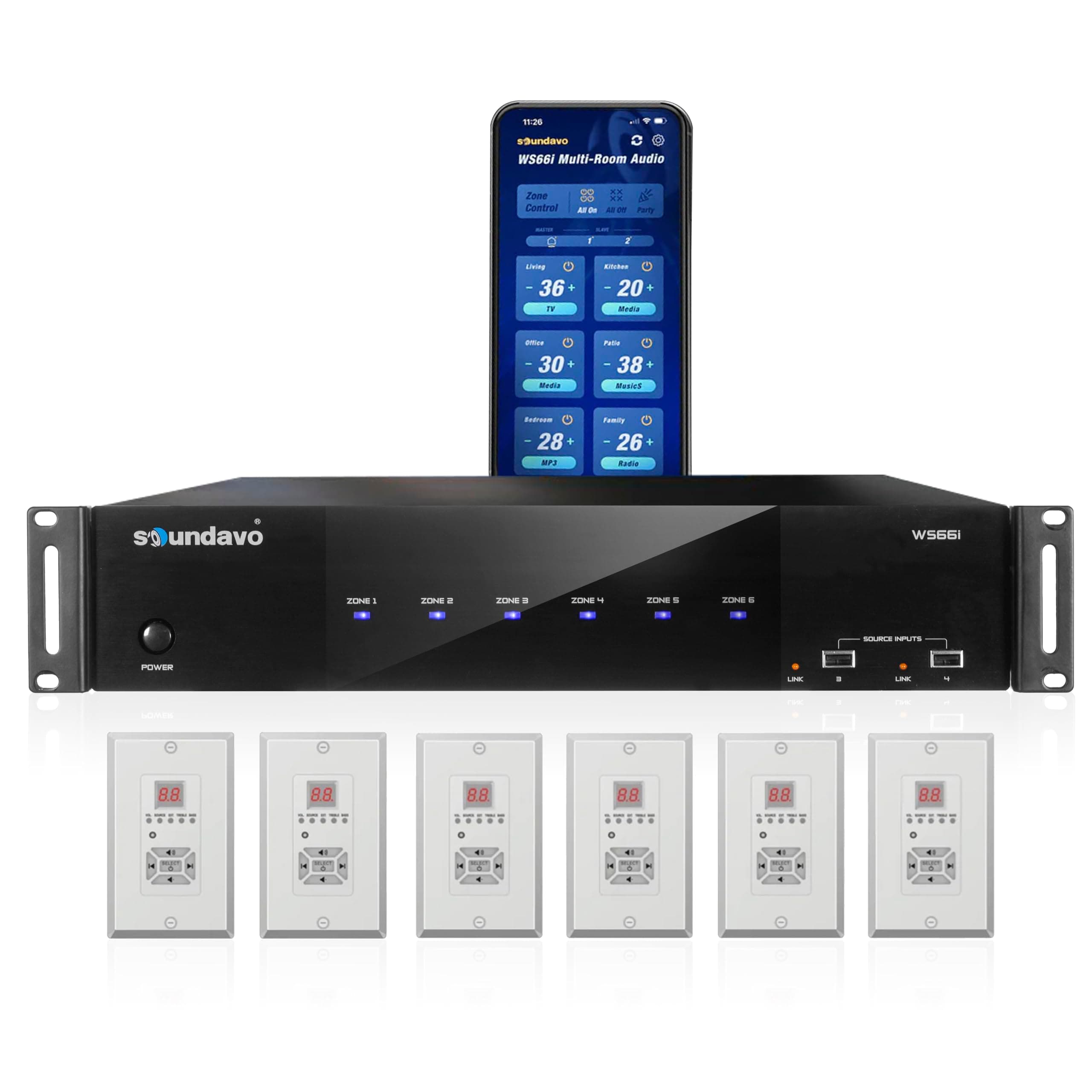 Soundavo WS66i (KIT-Package) 6 Zone Multi-Room Audio Amplifier