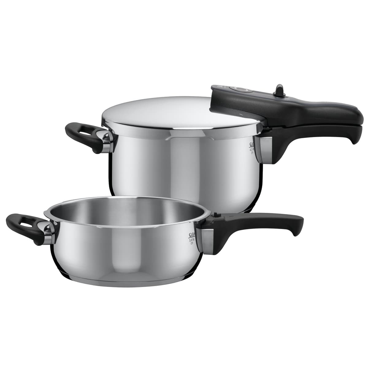 Silit Sicomatic T-Plus Duo Olla a Presión, Acero Inoxidable, 3/4.5 L 2129260813