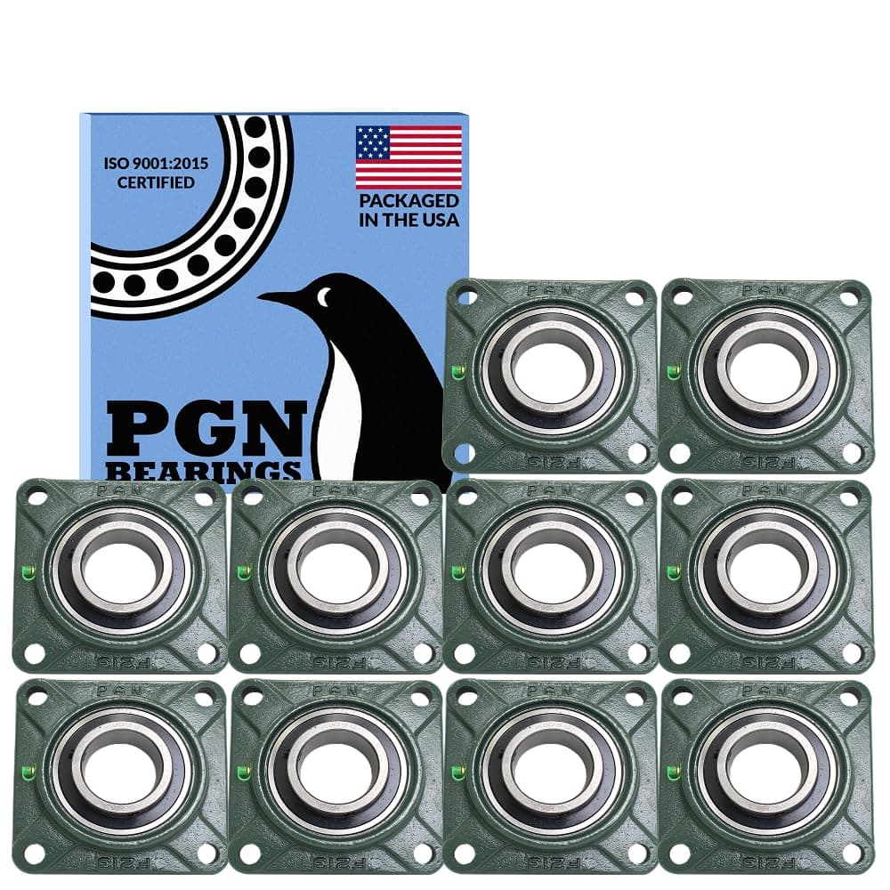 PGN UCF213-40 Pillow Block Bearing Pack x10 - Rodamiento con Brida Cuadrada, Acero Cromado PB-UCF-213-40/10