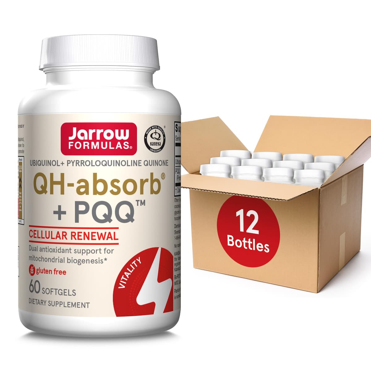 Jarrow Formulas QH-Absorb + PQQ - 60 Softgels, 60 Day Supply, Pack of 12