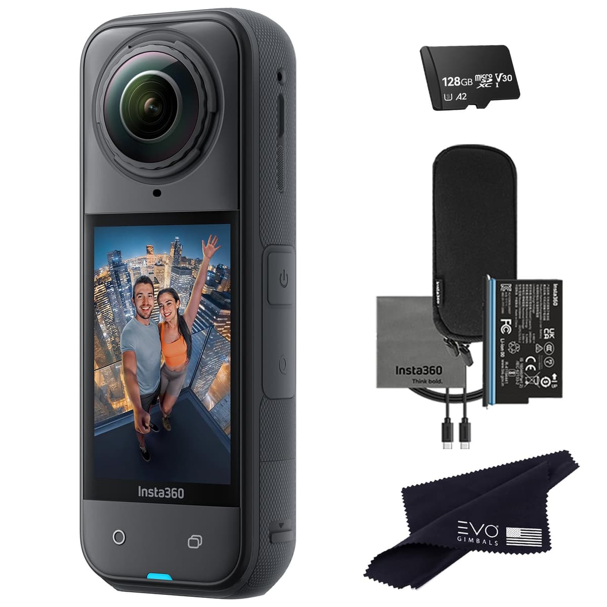 Insta360 X5 - Cámara 360 8K resistente al agua con lentes reemplazables (128GB) X5_128GB