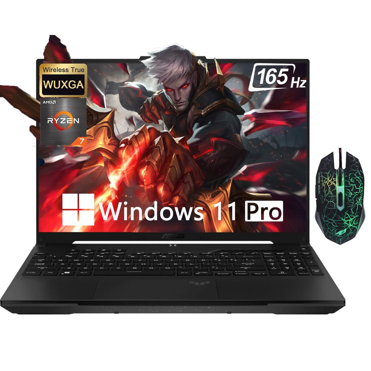 ASUS TUF A16 - AMD Ryzen 7 7735HS, 16" WUXGA 165Hz, 64GB DDR5, 2TB SSD, Radeon RX 7700S, Windows 11 Pro ASUS Laptop
