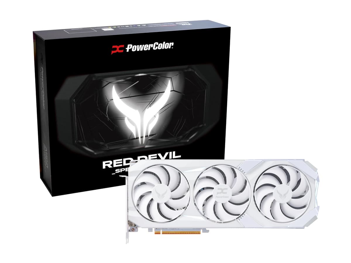 PowerColor Red Devil Spectral White AMD Radeon RX 9070 XT 16GB GDDR6 RX9070XT 16G-E/OC/WHITE