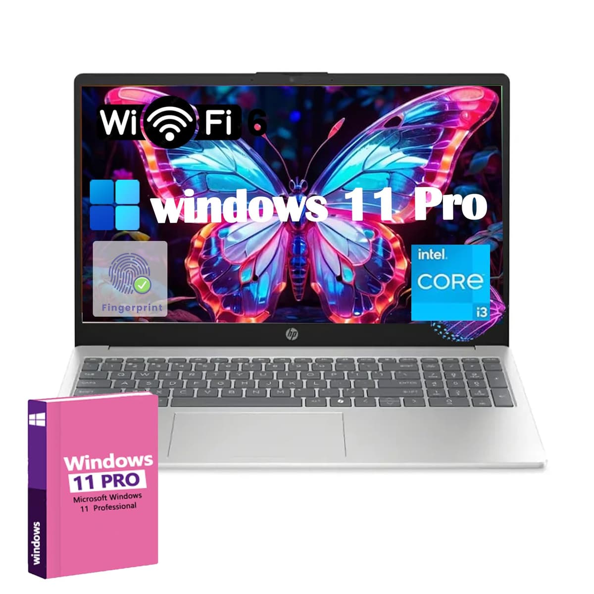 HP 17.3" para negocios y estudiantes 2025 • HD+ antirreflejo, Intel i3-N305 (8-core), 32GB RAM, 1TB SSD, Win 11 Pro HP Laptop 17