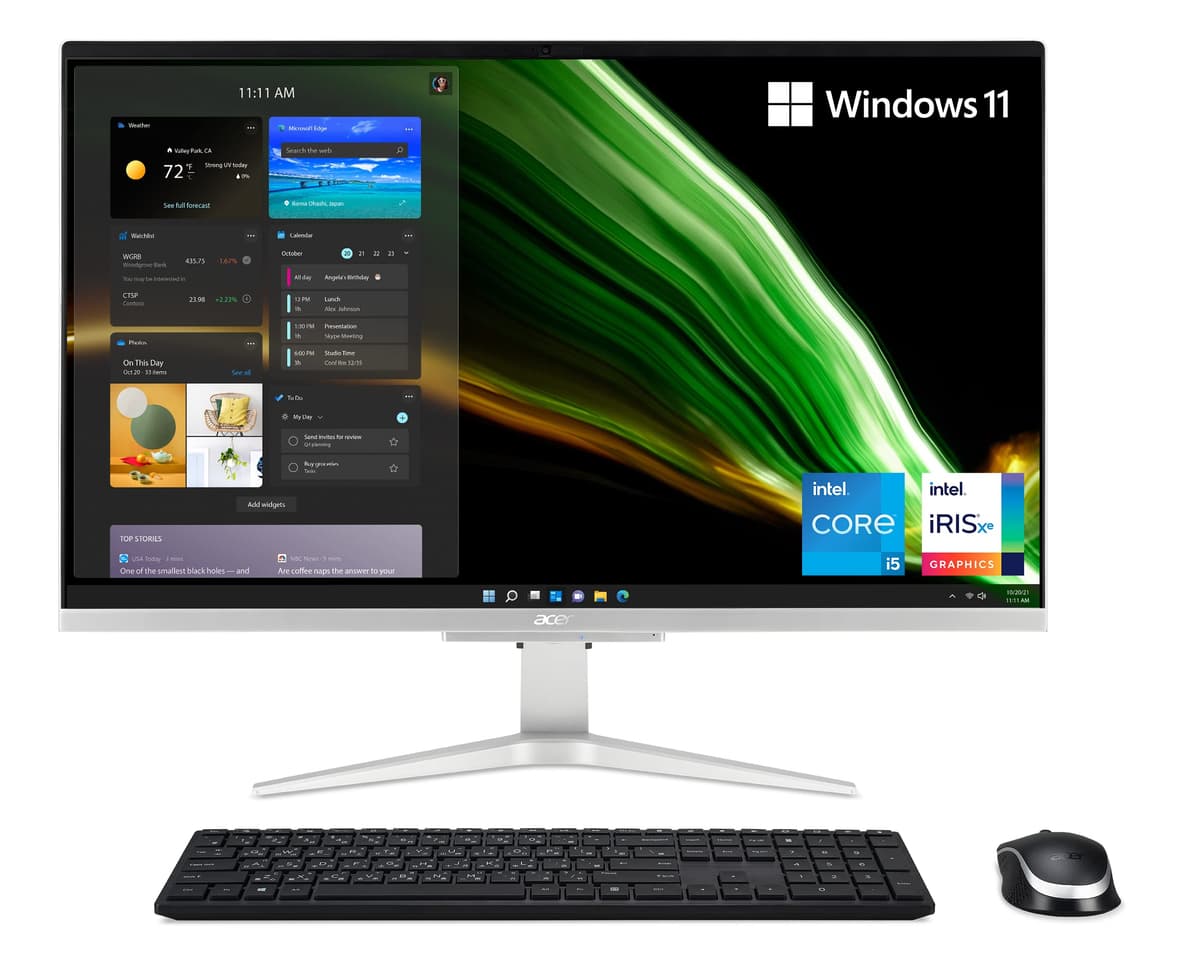 Acer Aspire C27-1655-UA12 All-in-One | Pantalla IPS Full HD de 27" | Intel Core i5-1135G7 de 11.ª generación | Gráficos Intel Iris Xe | 12GB DDR4 | SSD NVMe M.2 de 512GB | Intel Wireless Wi-Fi 6 | Windows 11 Home DQ.BHMAA.003