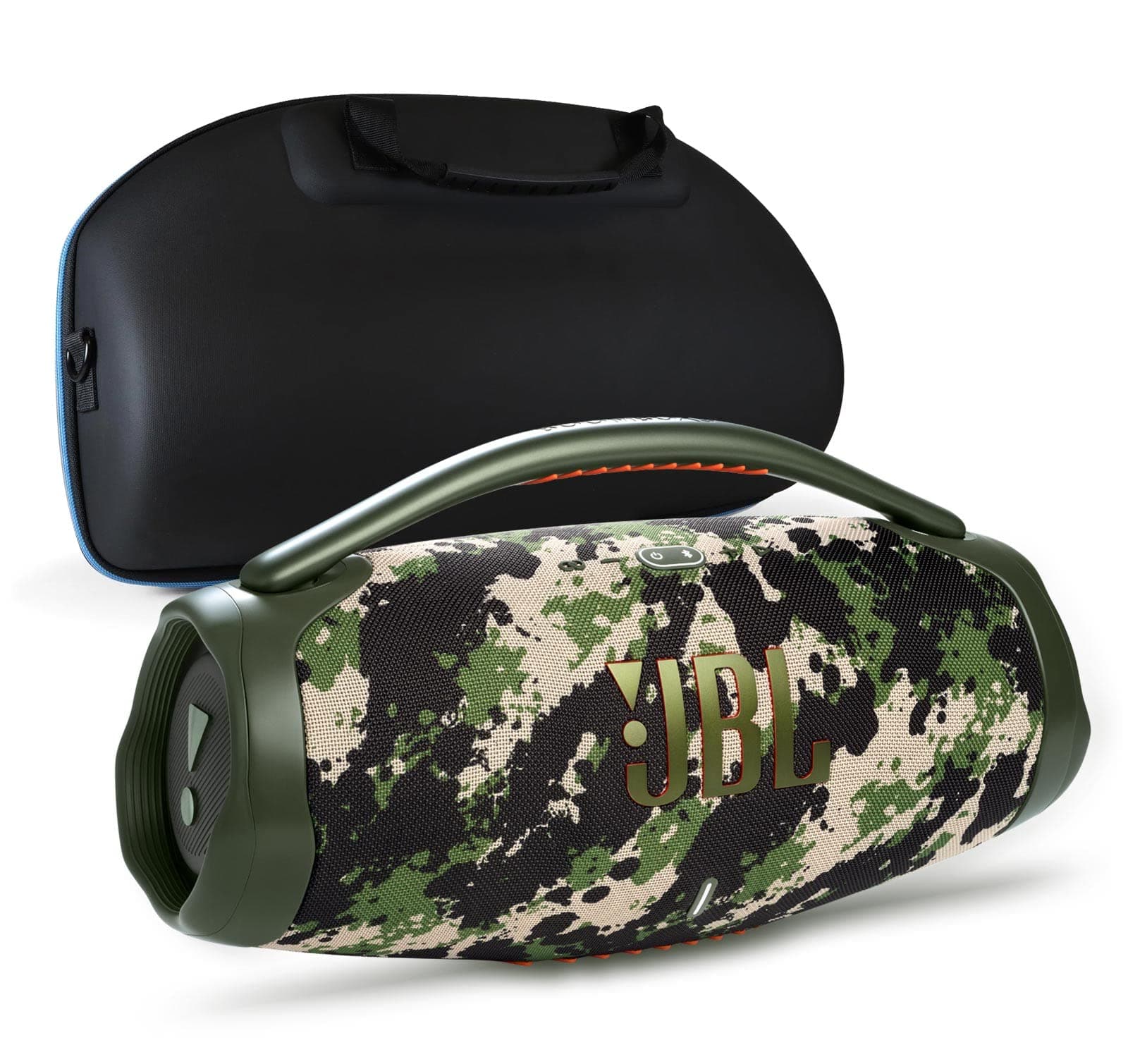 JBL Boombox 3 - Parlante Bluetooth Portable + Funda Hardshell Boombox 3 Camouflage & Boombox 3 Case